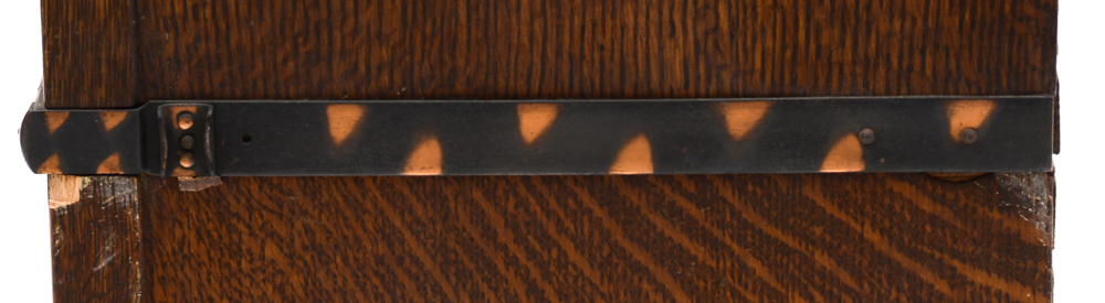 Three Antique Oak Stacked Document Files