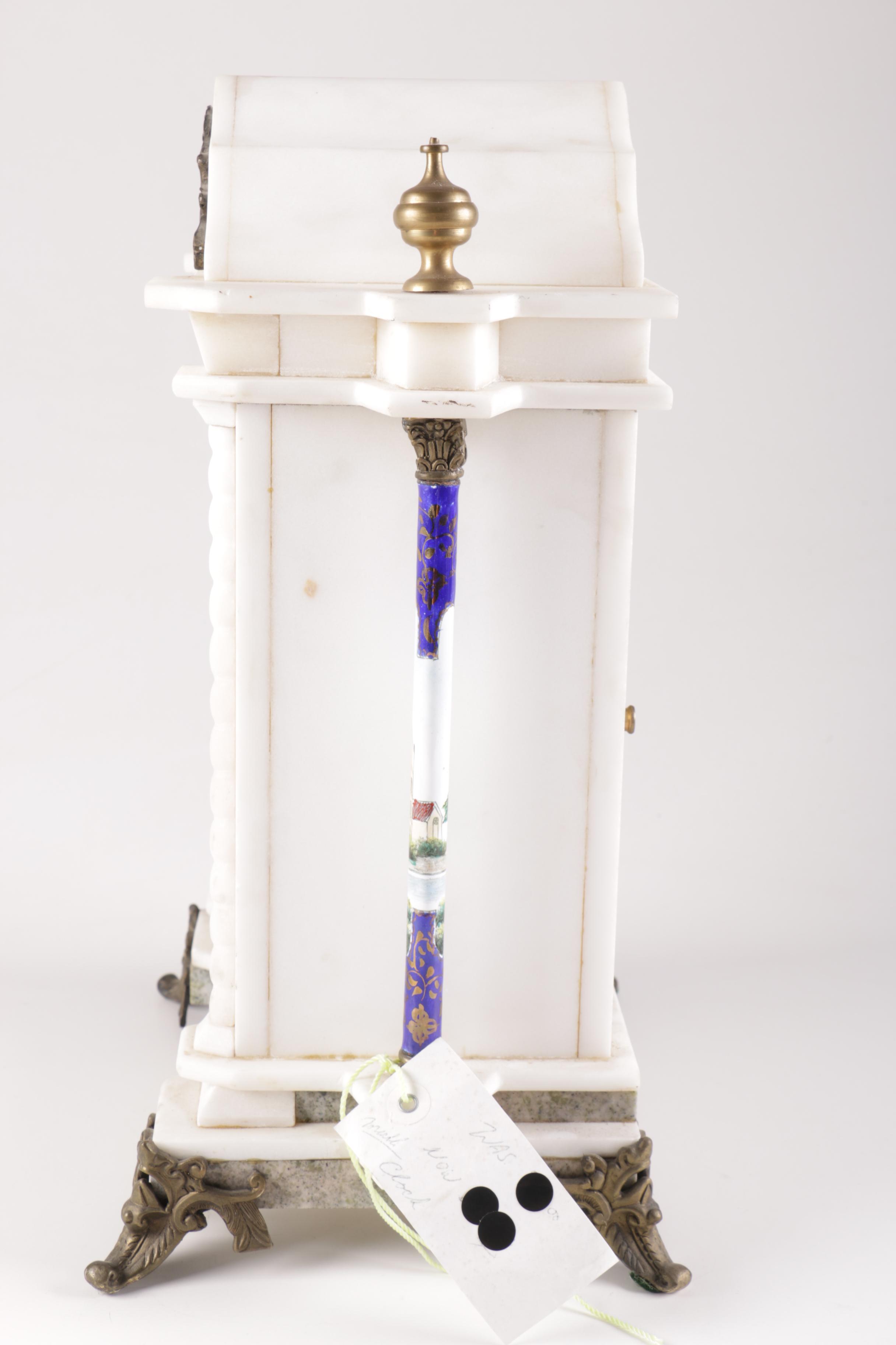 French Style Marble Portico Clock