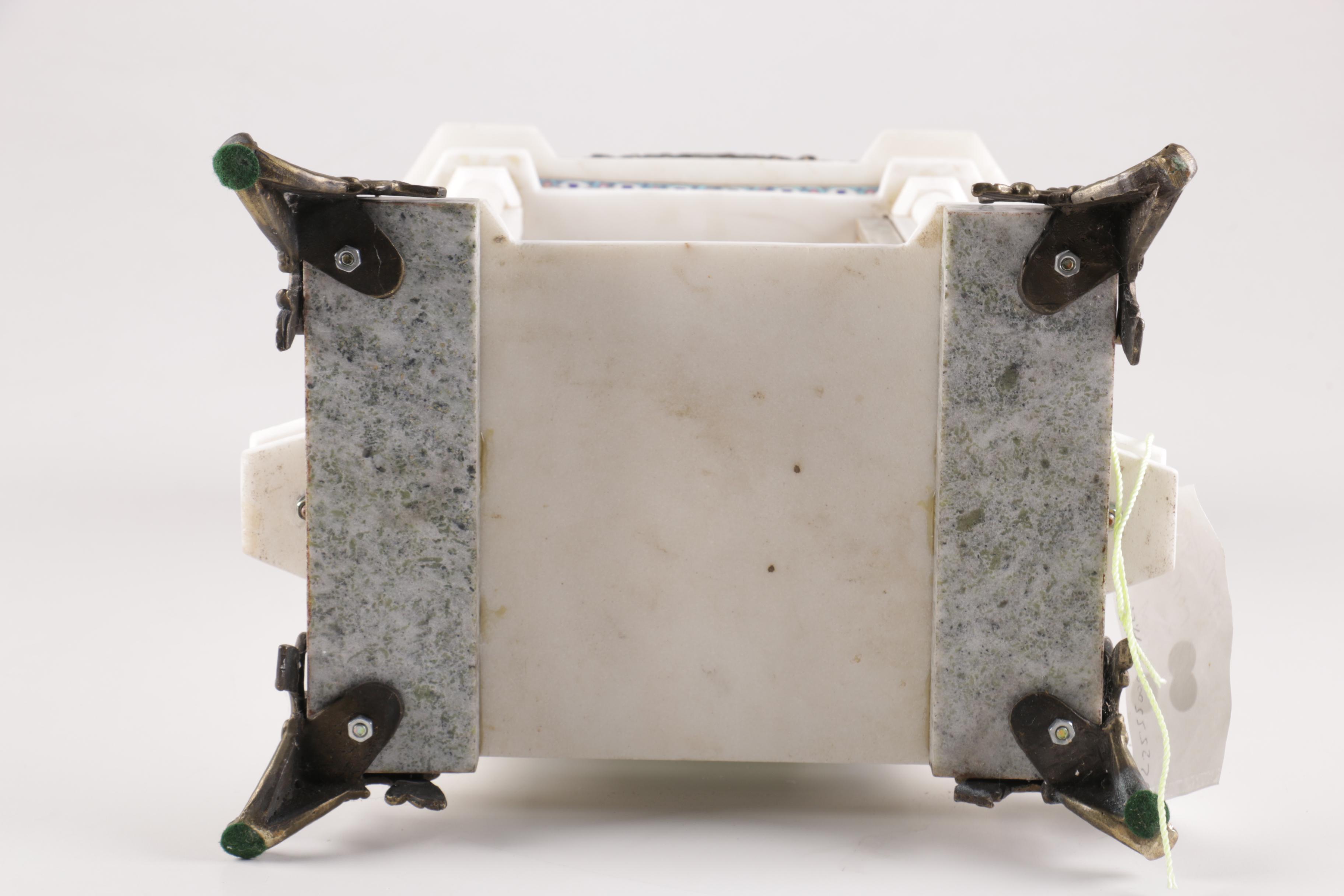 French Style Marble Portico Clock