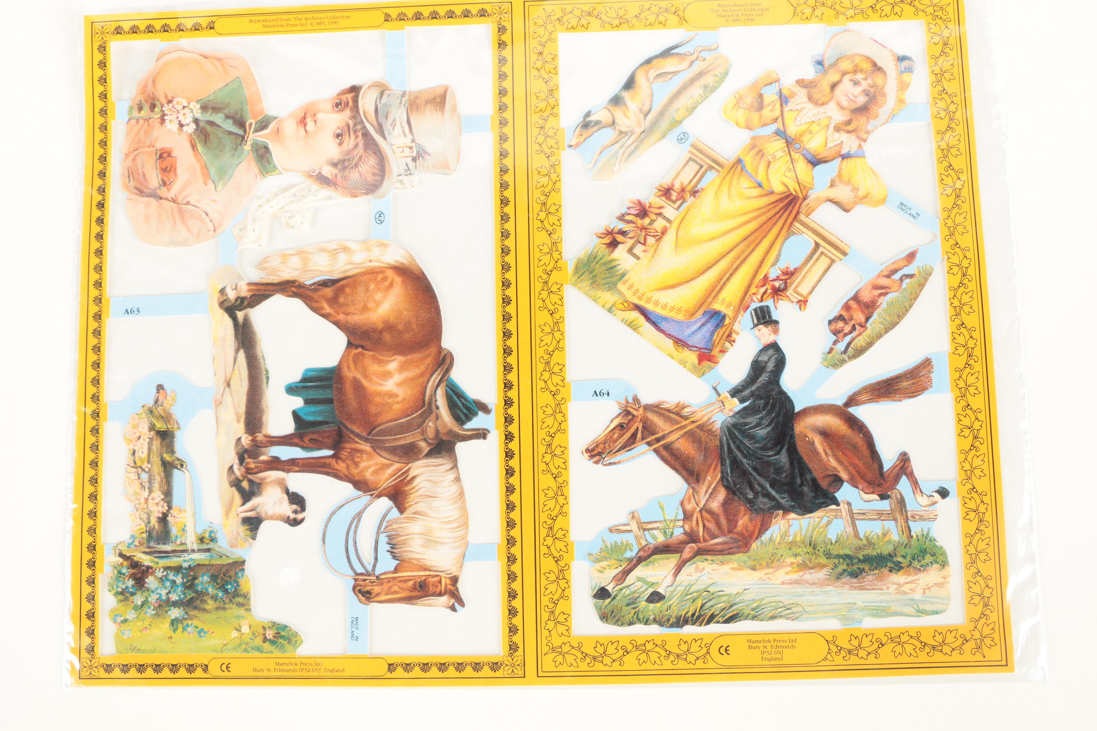 Embossed Offset Lithograph Cut-Out Prints