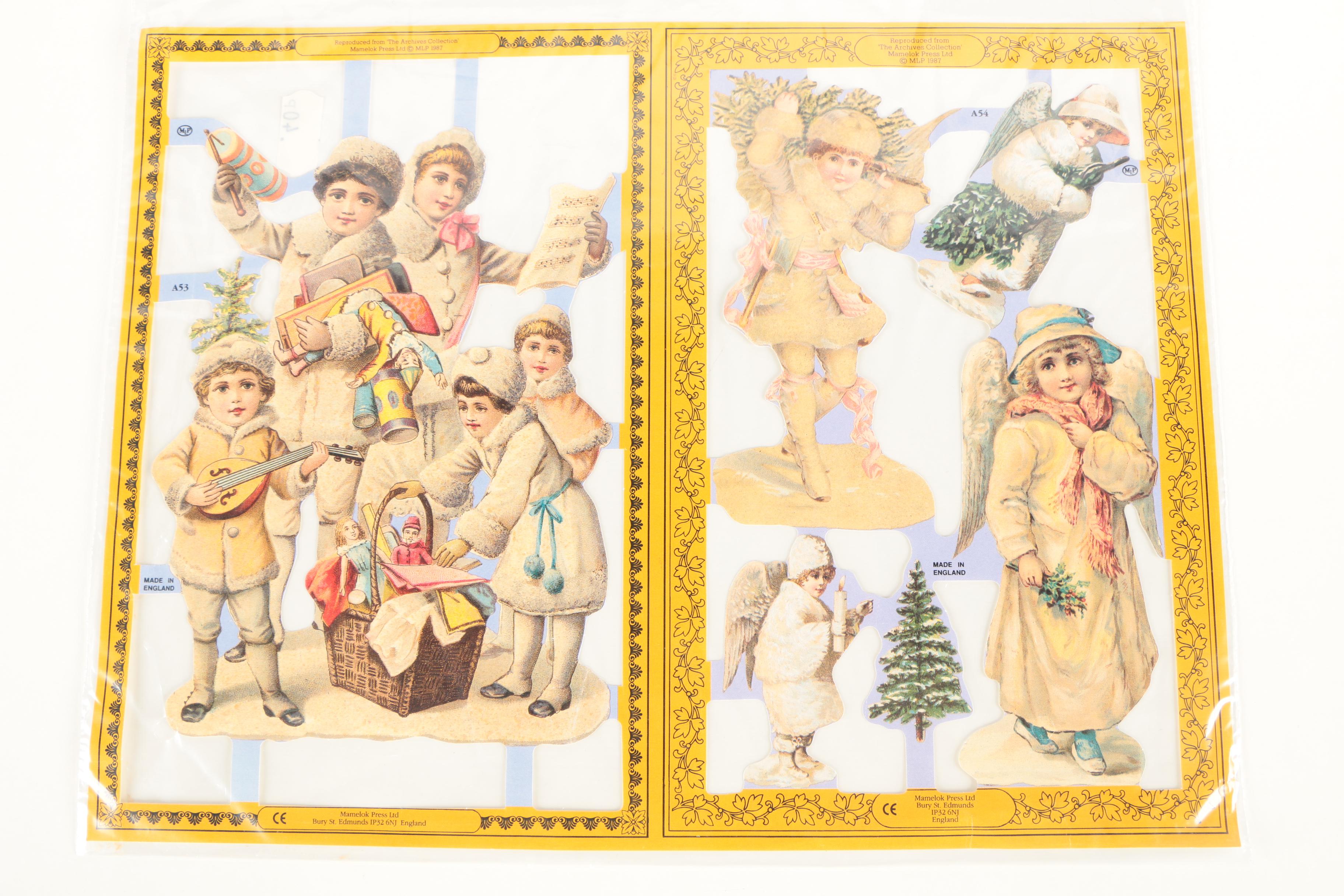 Embossed Offset Lithograph Cut-Out Prints