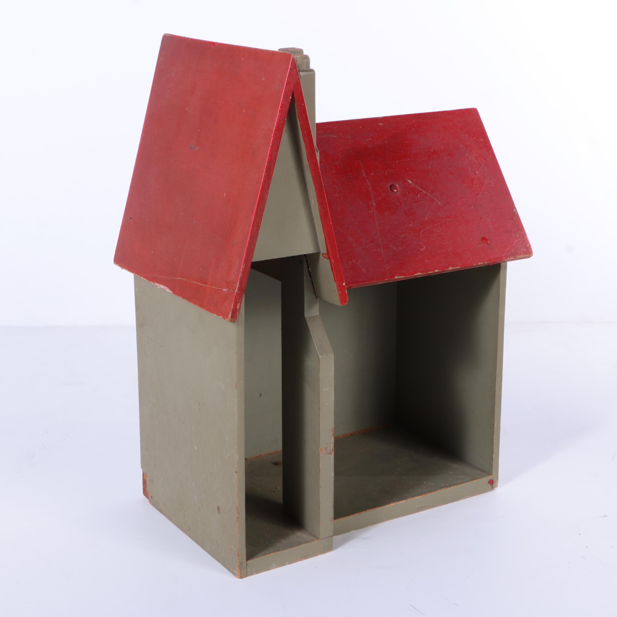 Miniature Dollhouse and Wardrobe