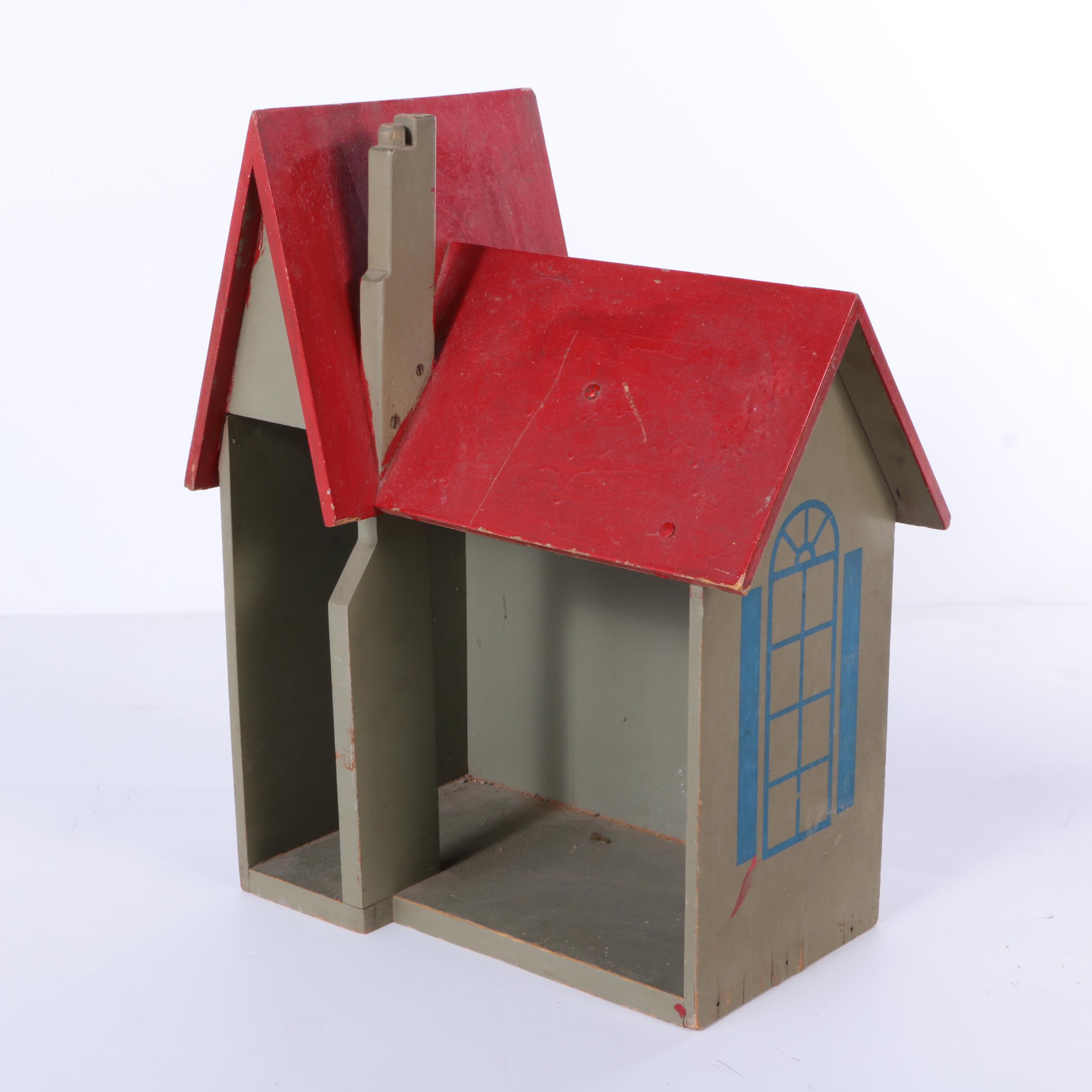 Miniature Dollhouse and Wardrobe