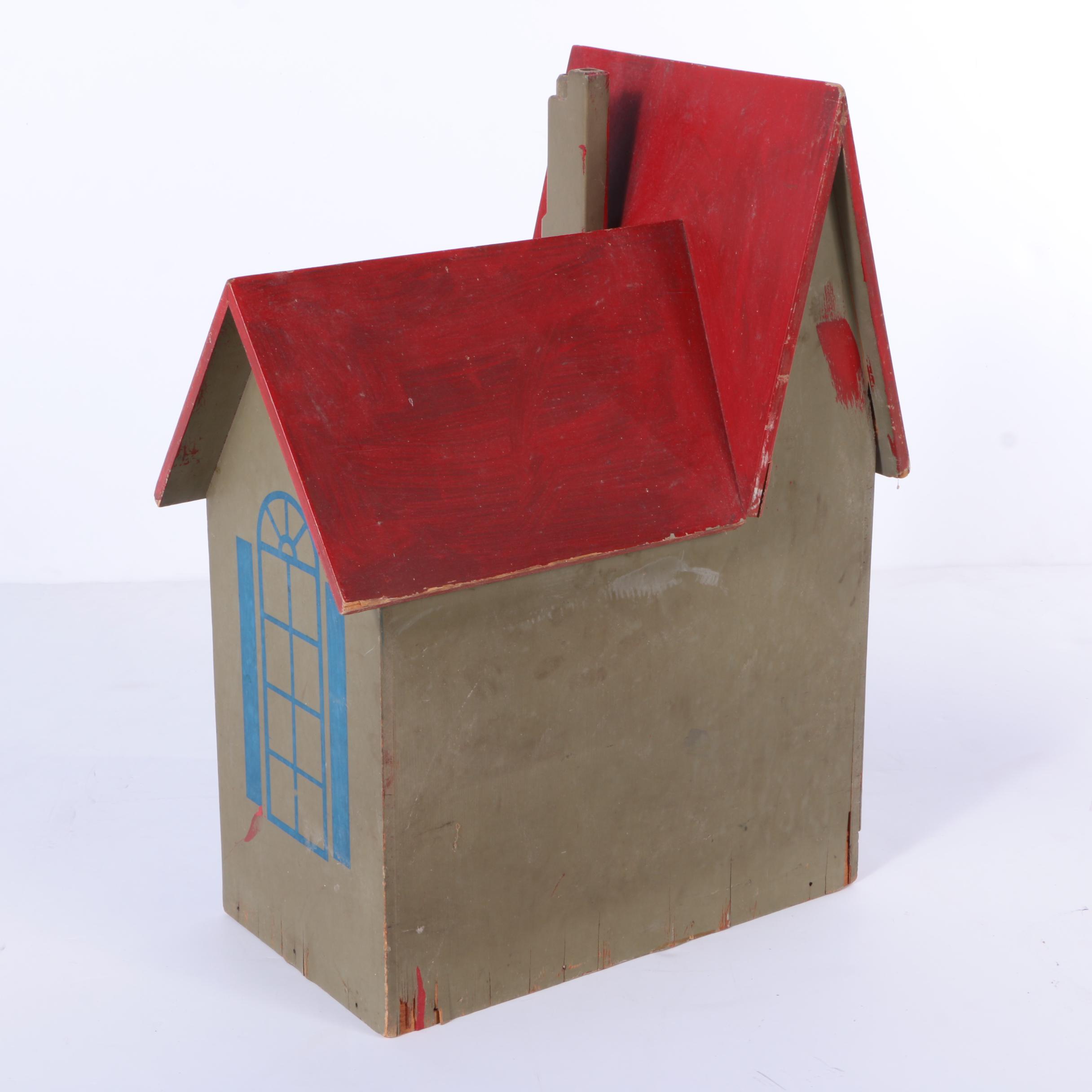 Miniature Dollhouse and Wardrobe