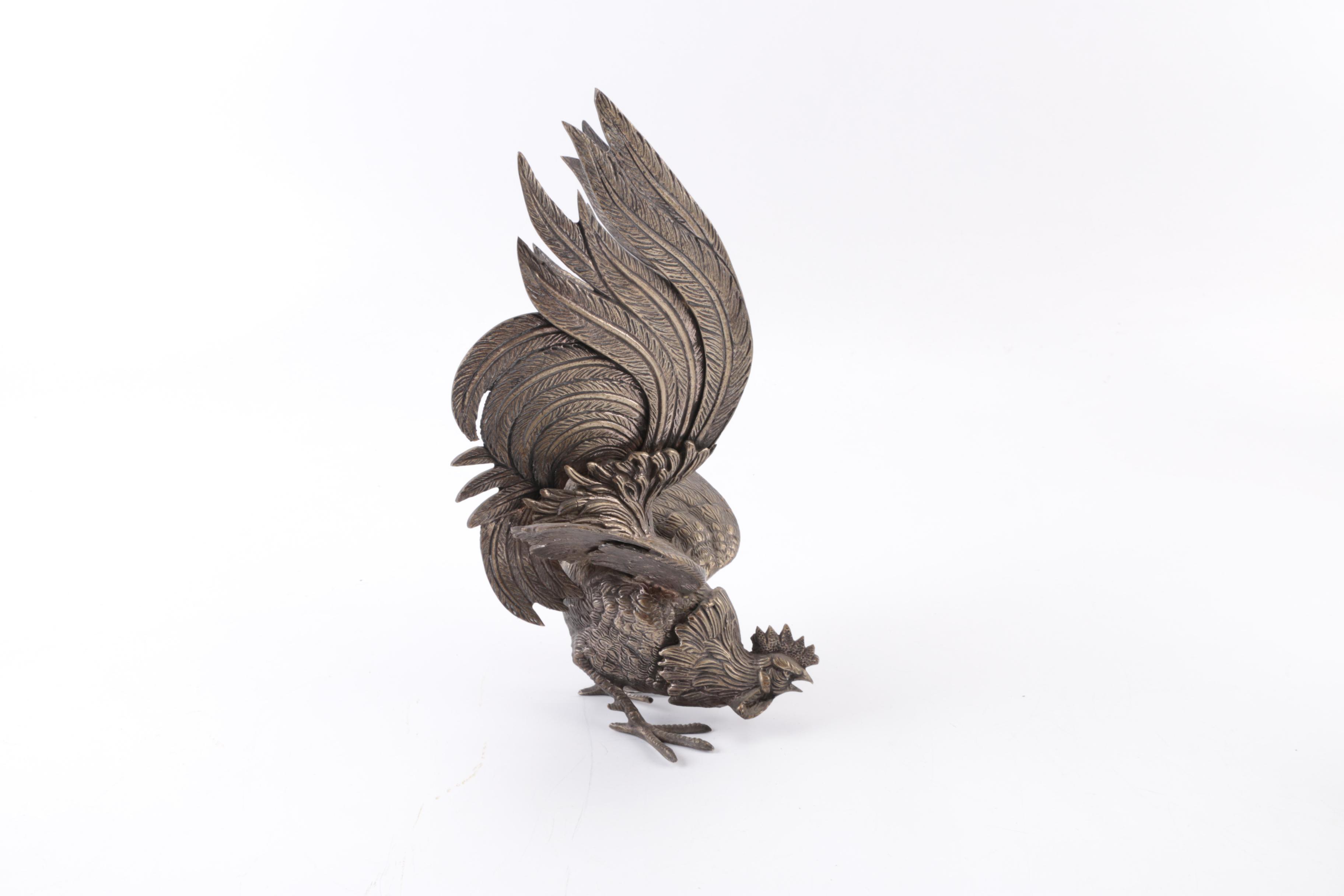 Brass Rooster Figurines