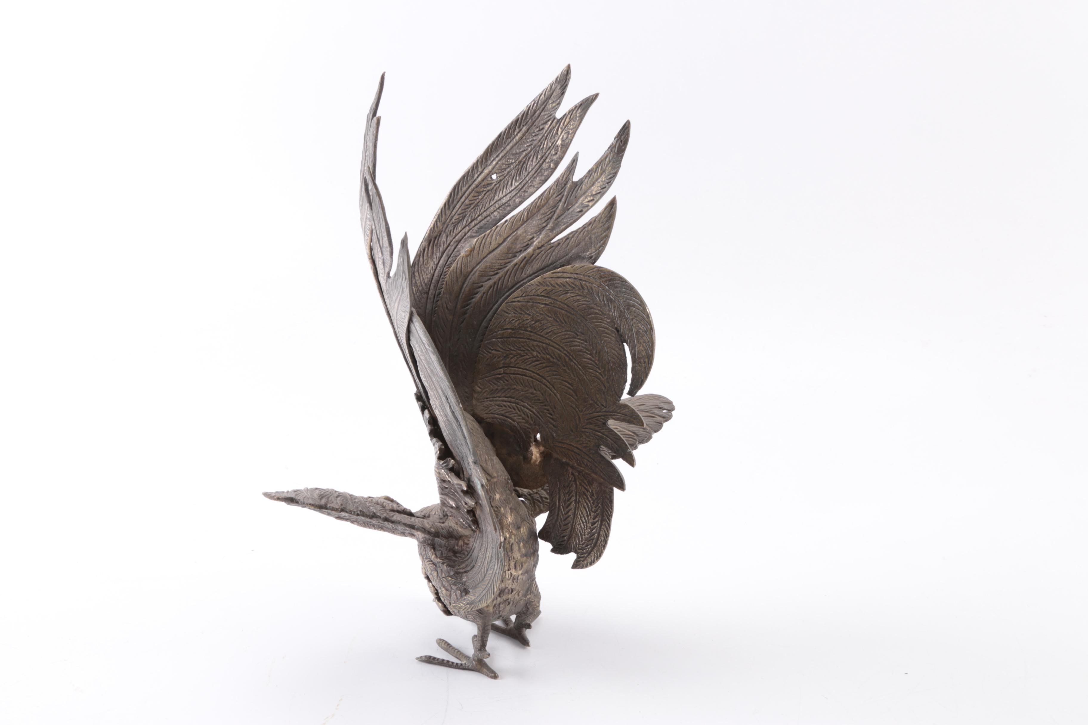 Brass Rooster Figurines