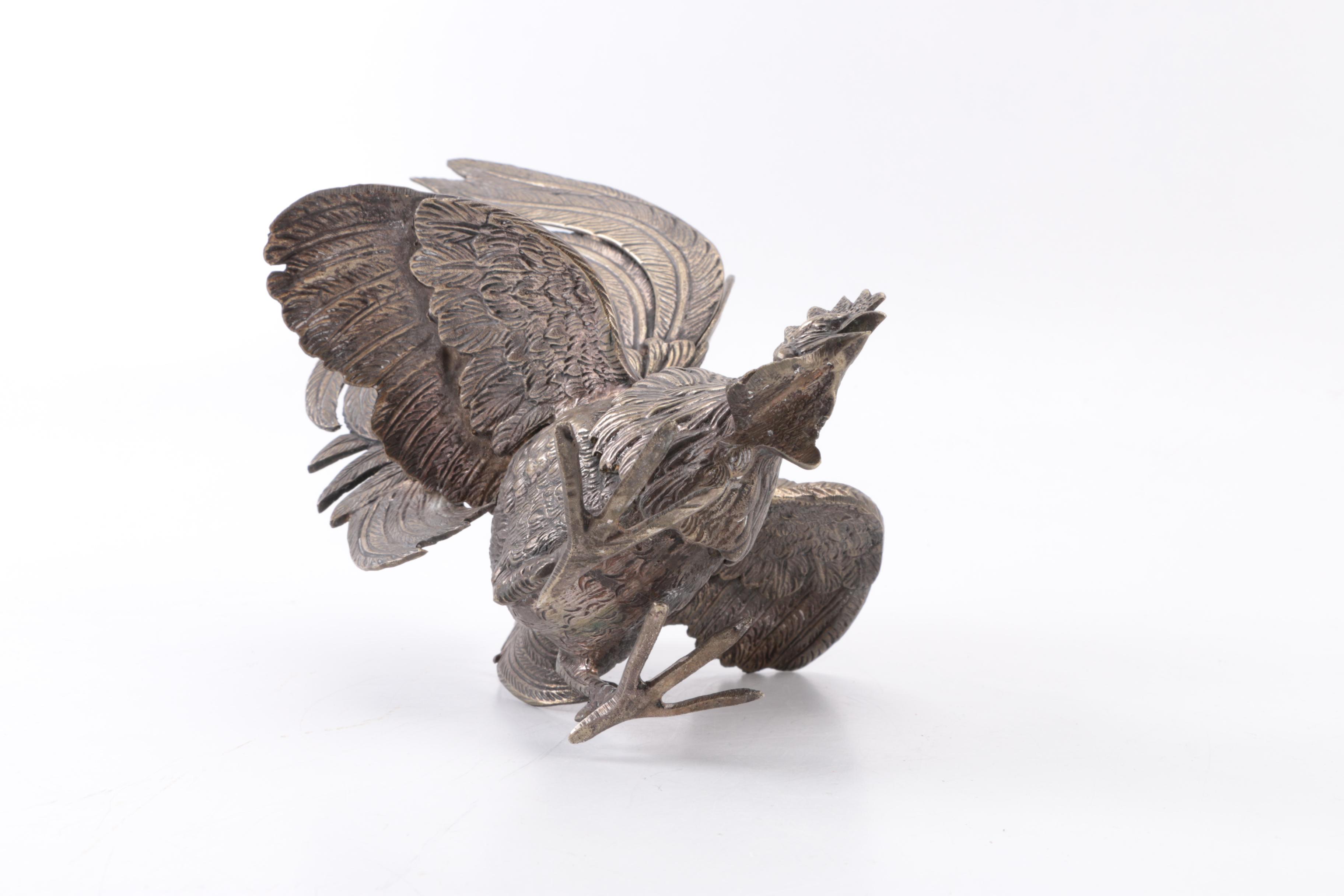 Brass Rooster Figurines