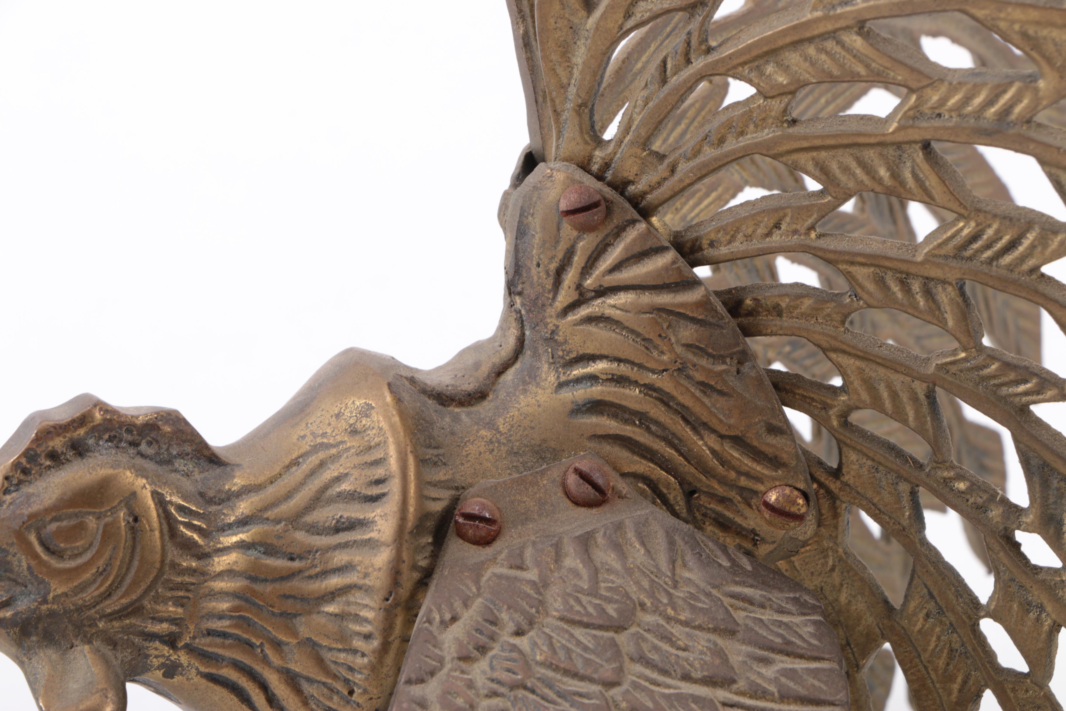 Brass Rooster Figurines