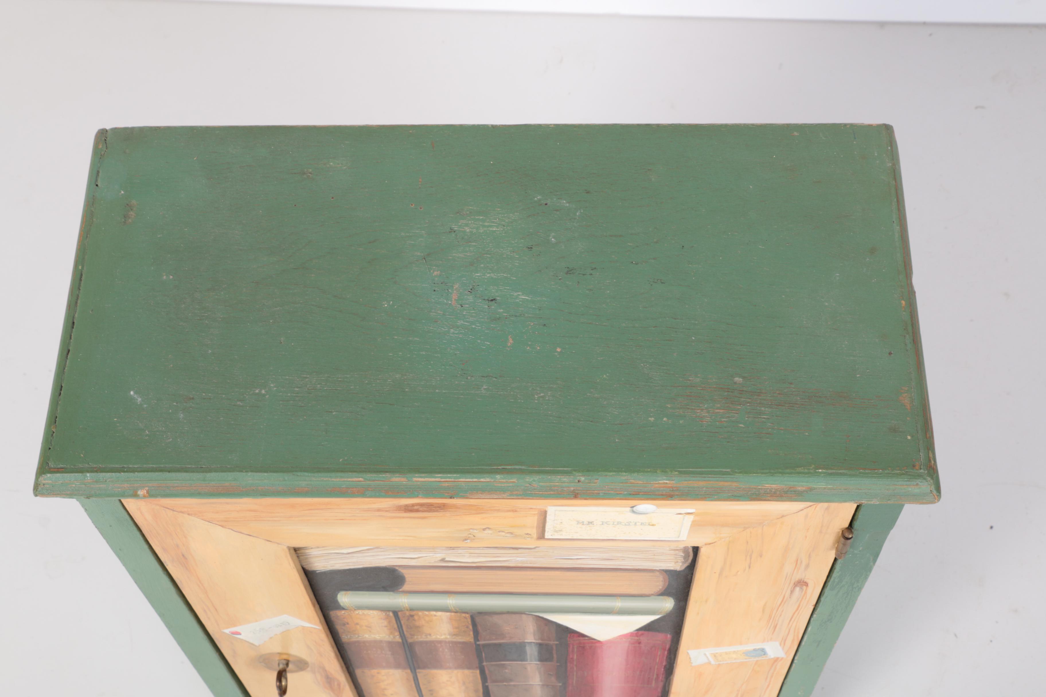 Hand-Painted Trompe L'oeil Wall Cabinet