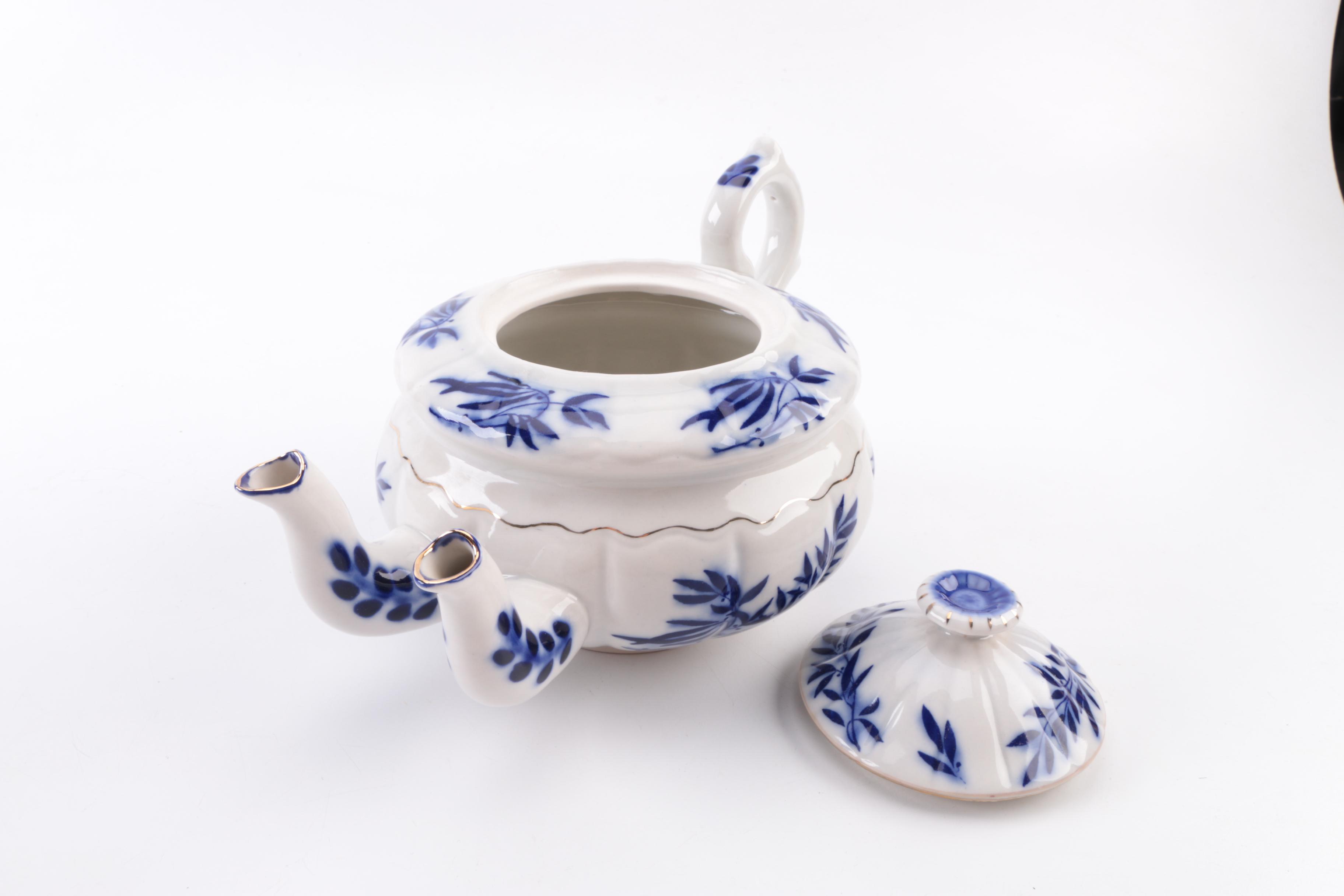 Chinese Reproduction Double Spouted Teapot and Pitcher