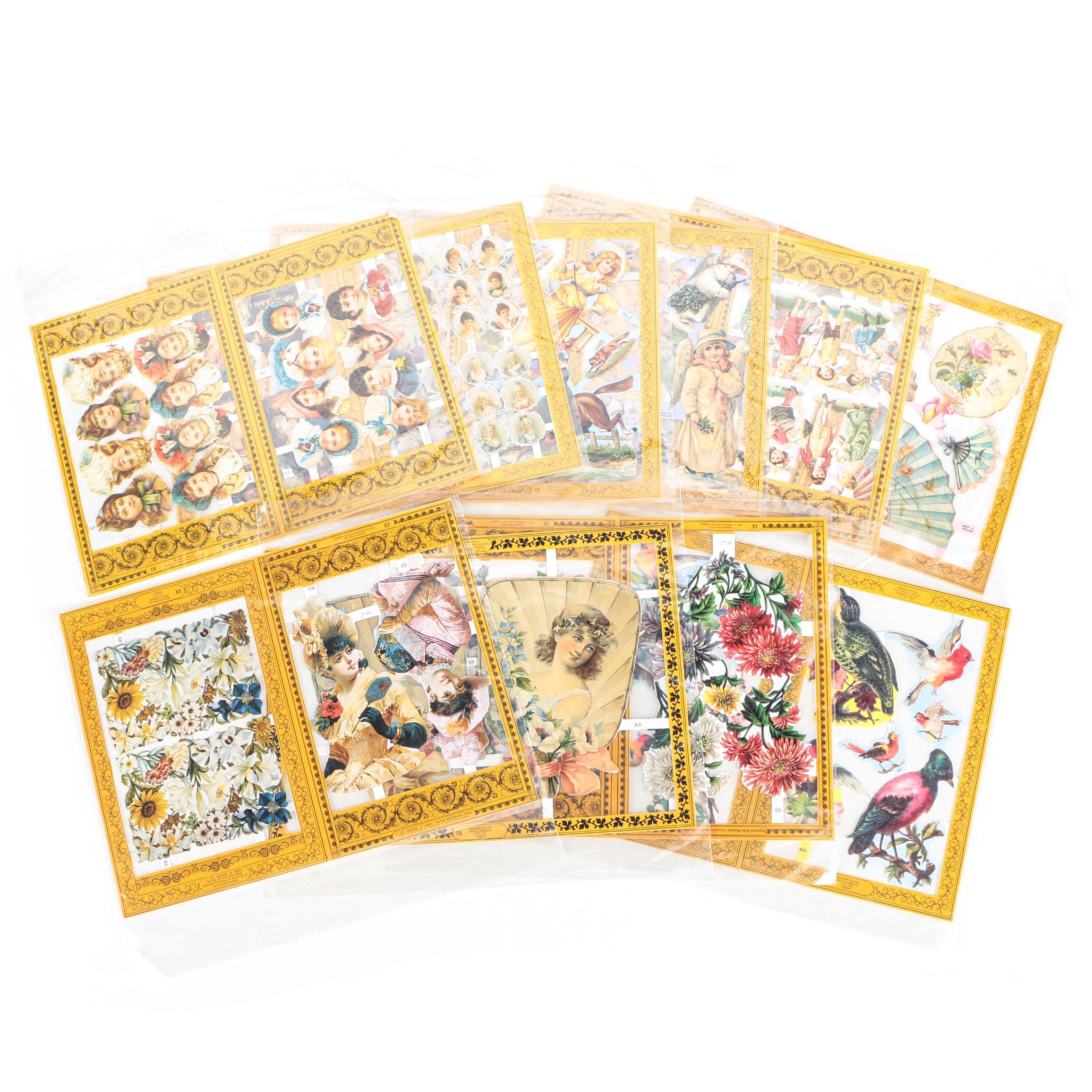 Embossed Offset Lithograph Cut-Out Prints