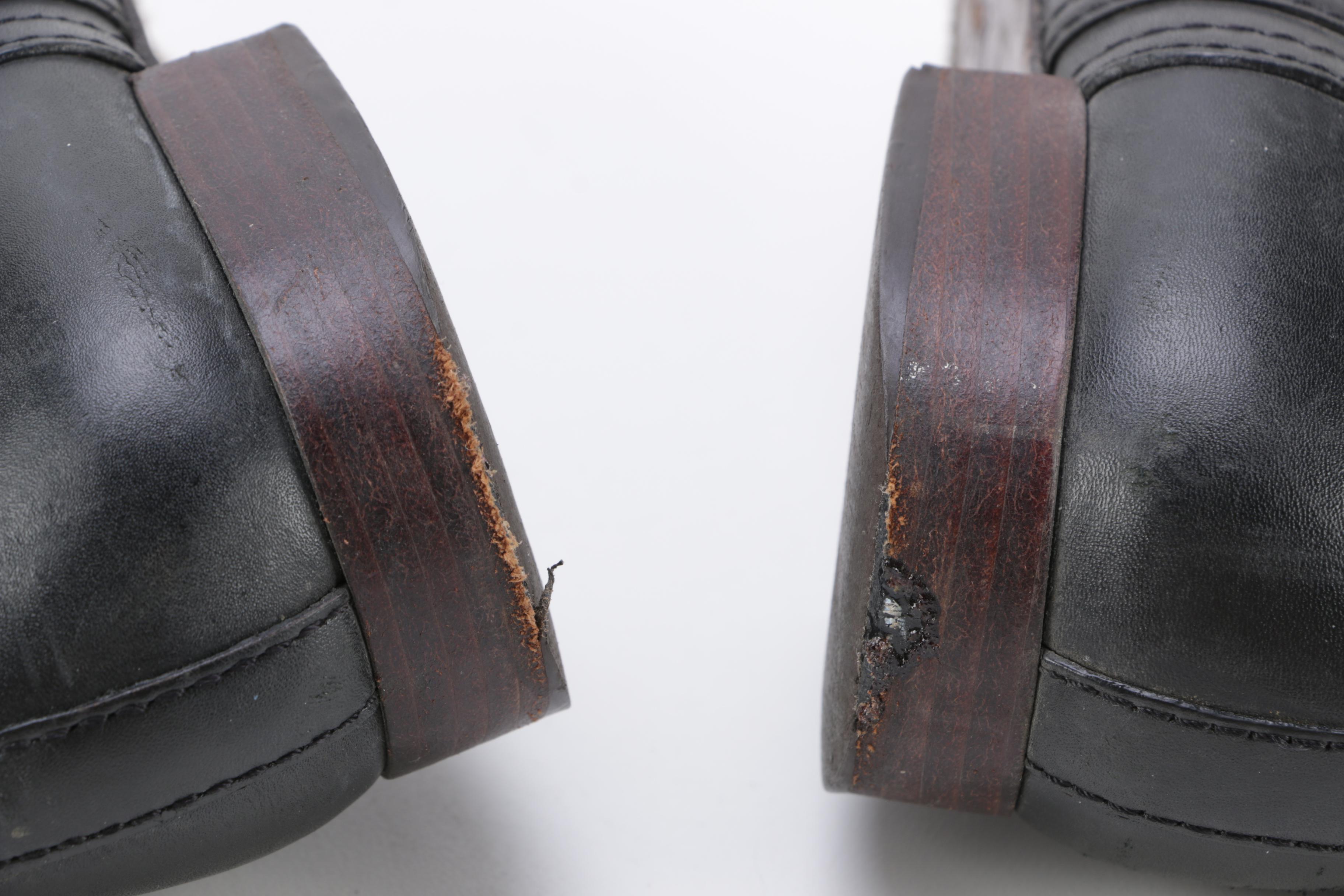 Black Leather Tory Burch Boots