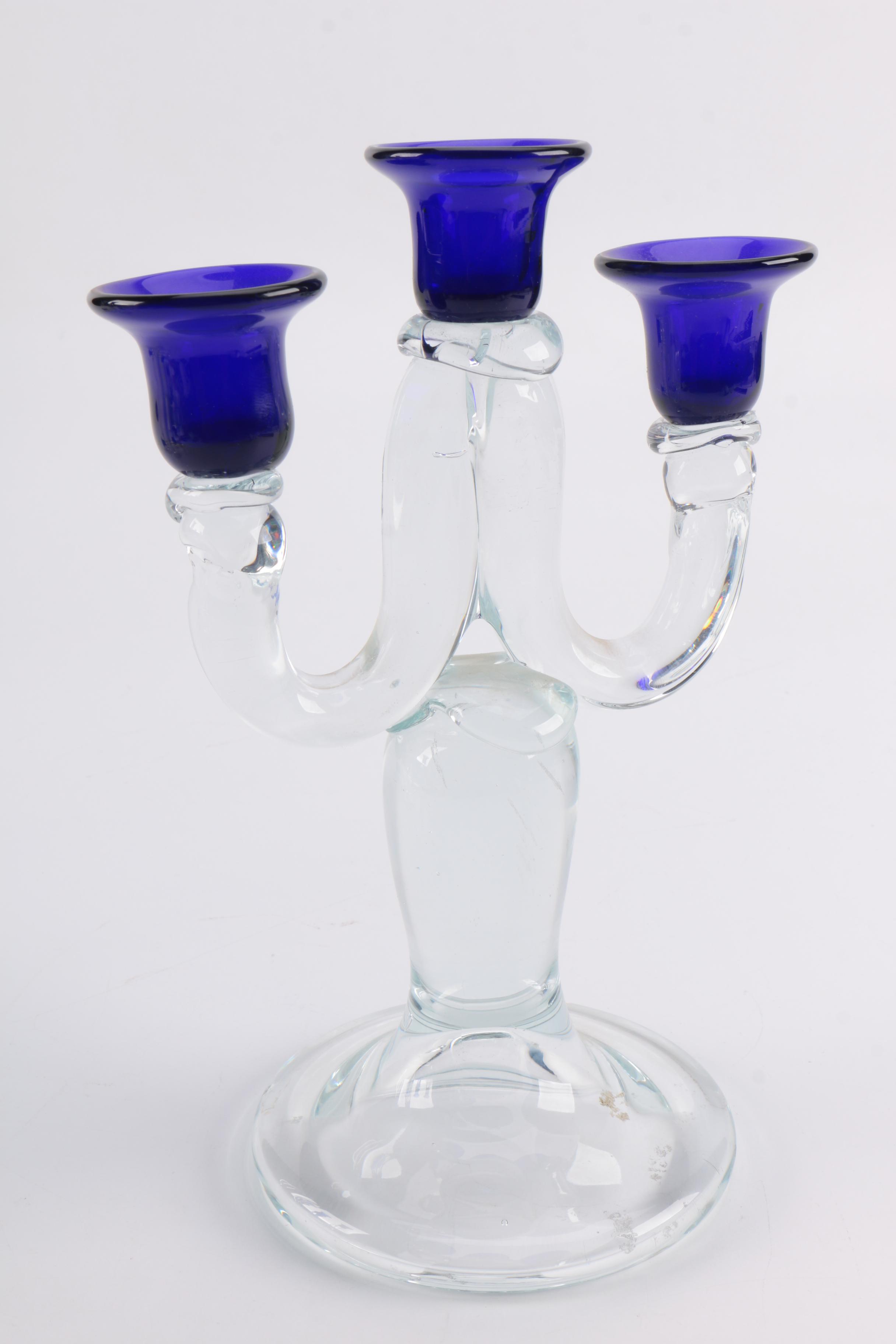 Polish Glass Candleholders