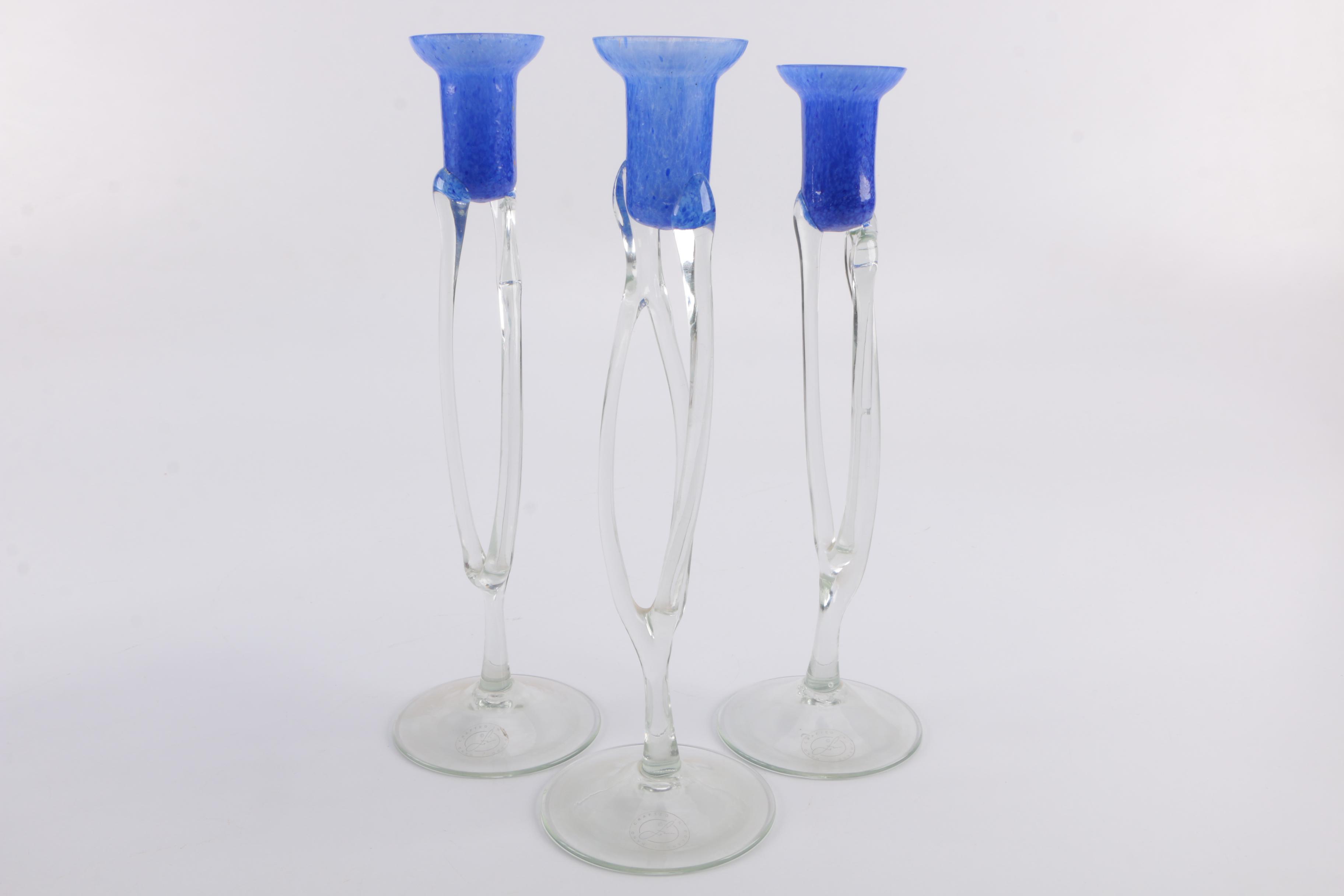 Polish Glass Candleholders