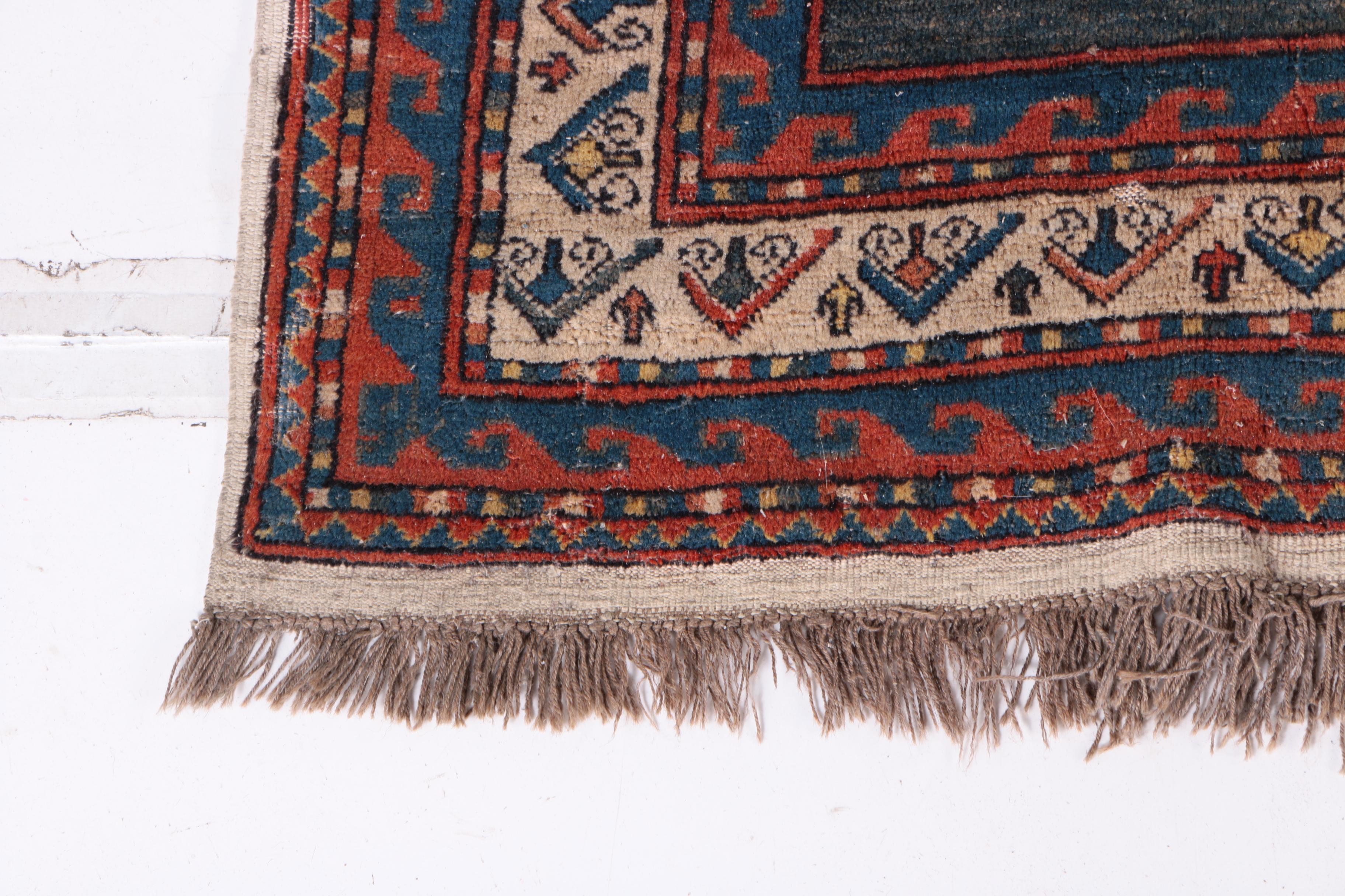Hand Knotted Kazak Wool Area Rug