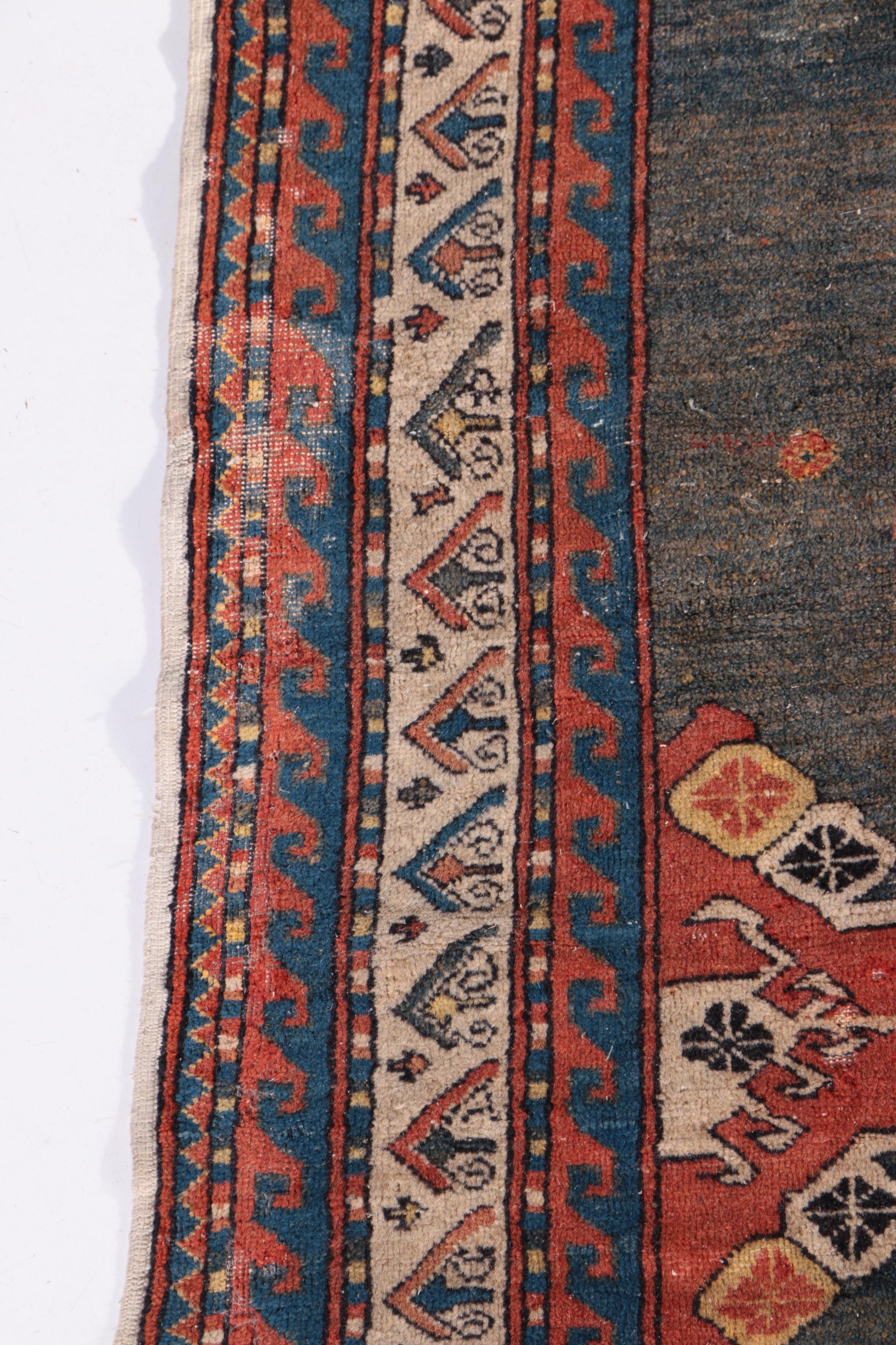 Hand Knotted Kazak Wool Area Rug