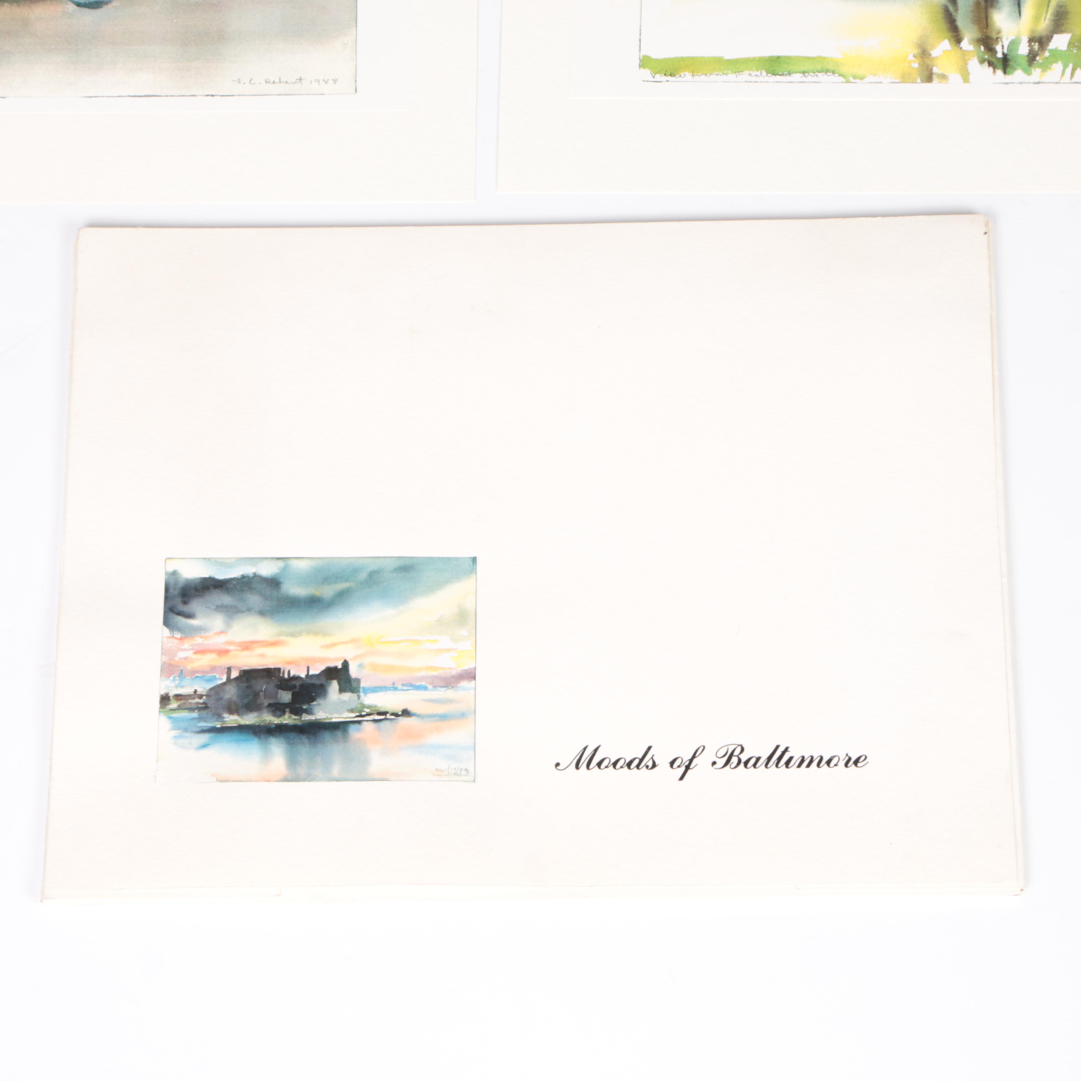 Giclee Prints on Paper After Ingrid Cromel Rehert's "Moods of Baltimore"