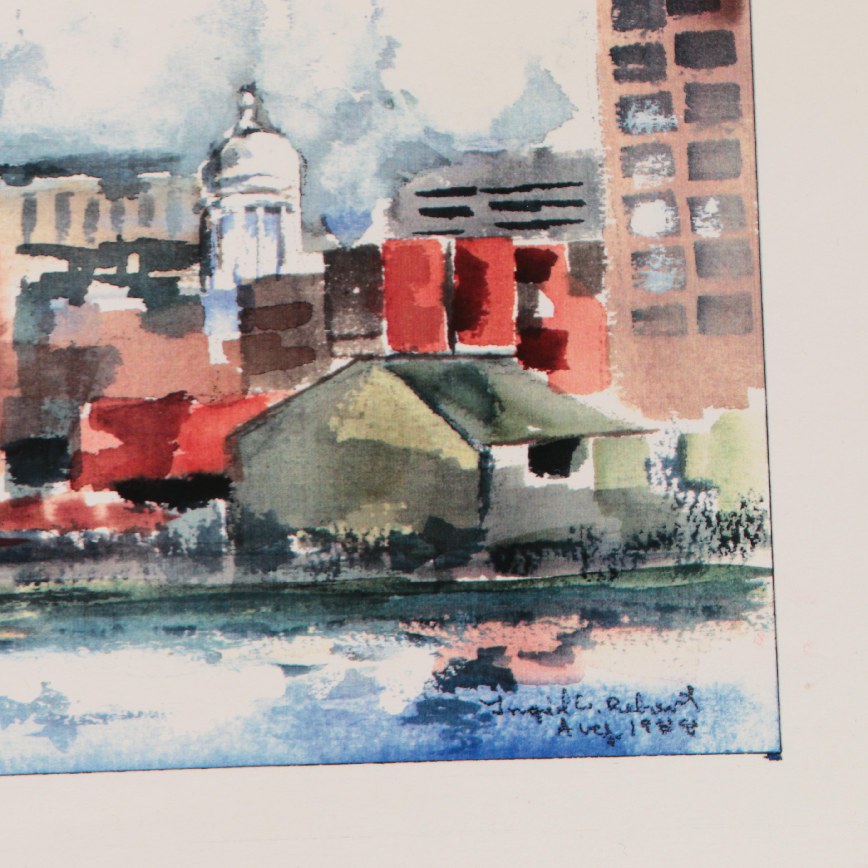 Giclee Prints on Paper After Ingrid Cromel Rehert's "Moods of Baltimore"