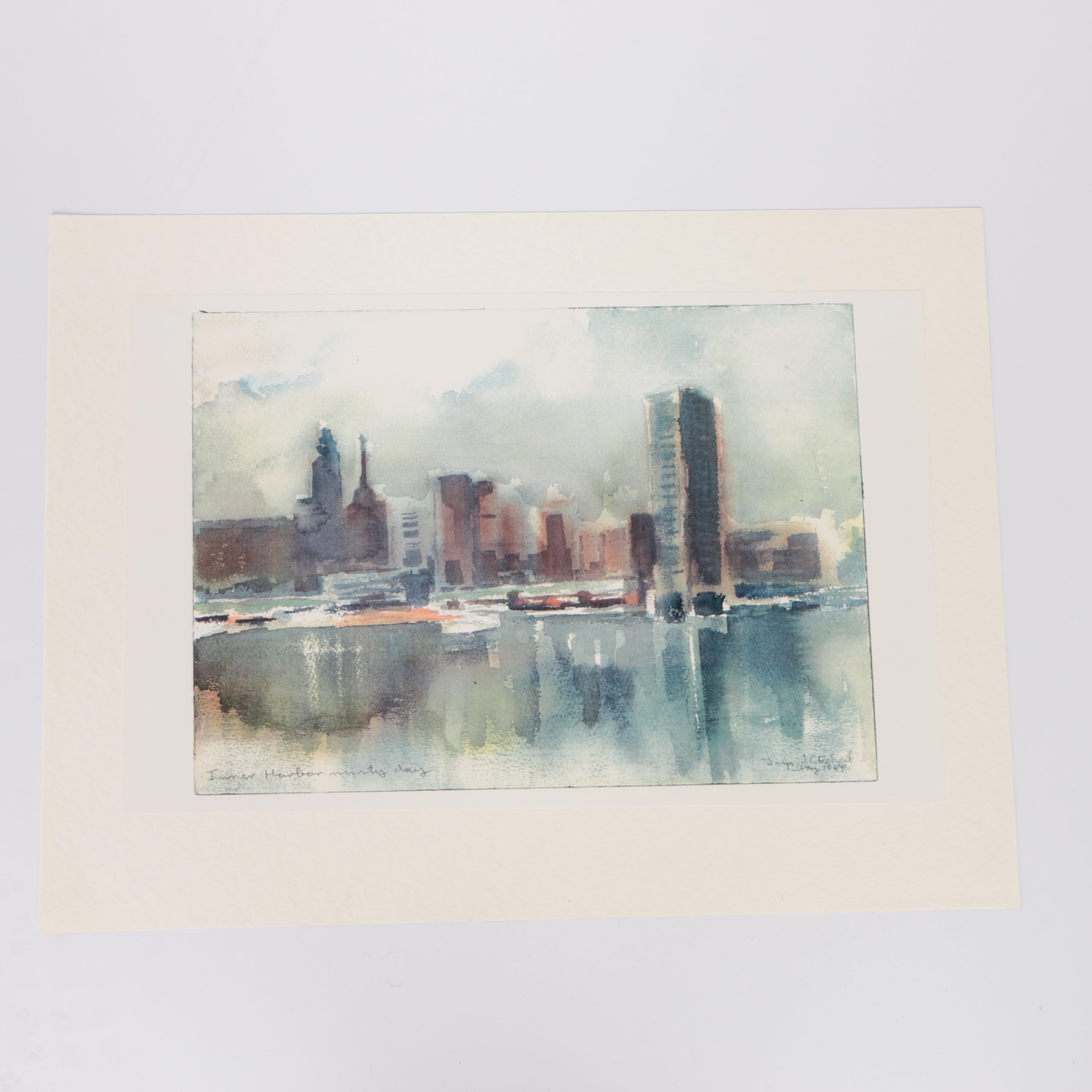 Giclee Prints on Paper After Ingrid Cromel Rehert's "Moods of Baltimore"