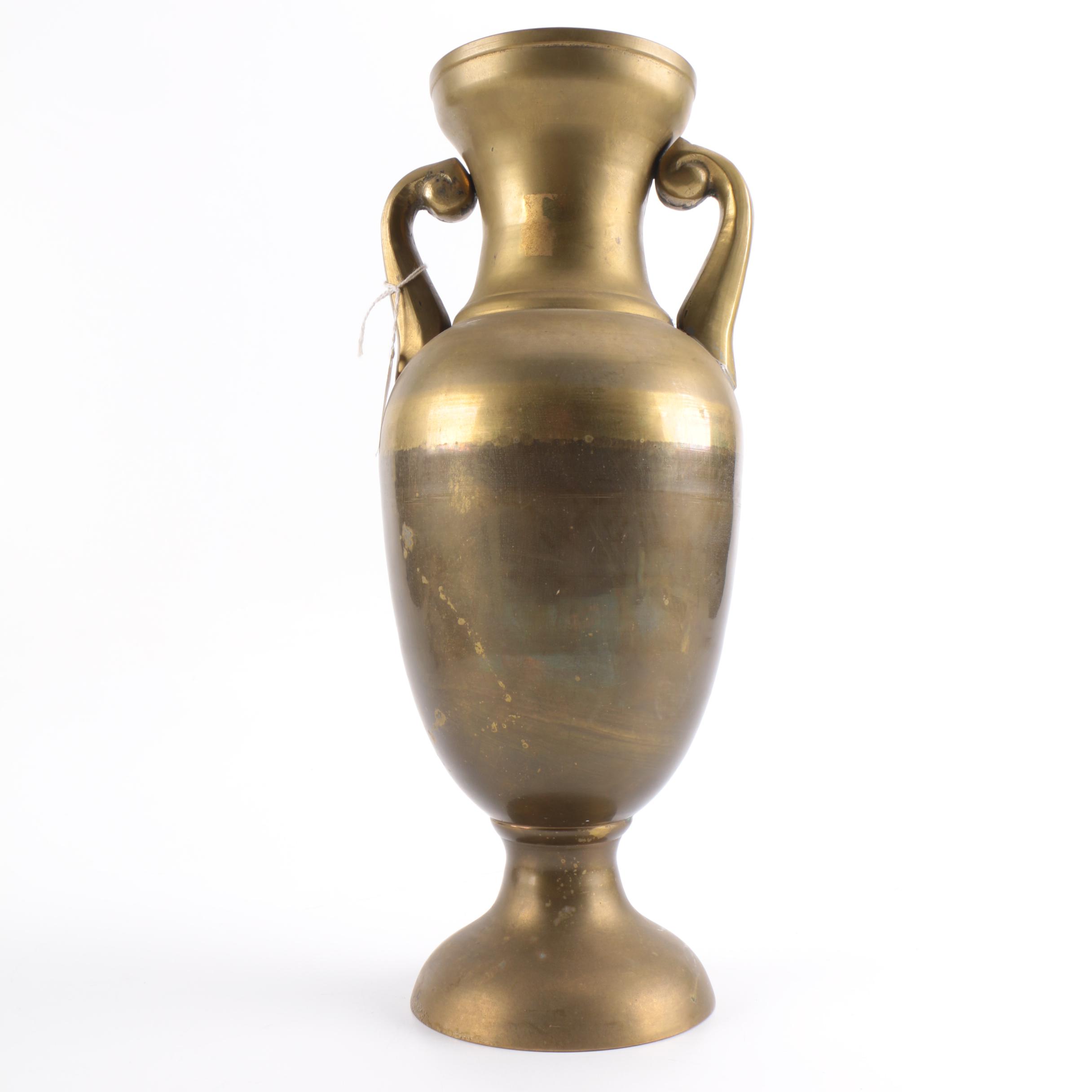 Gold Tone Metal Vase