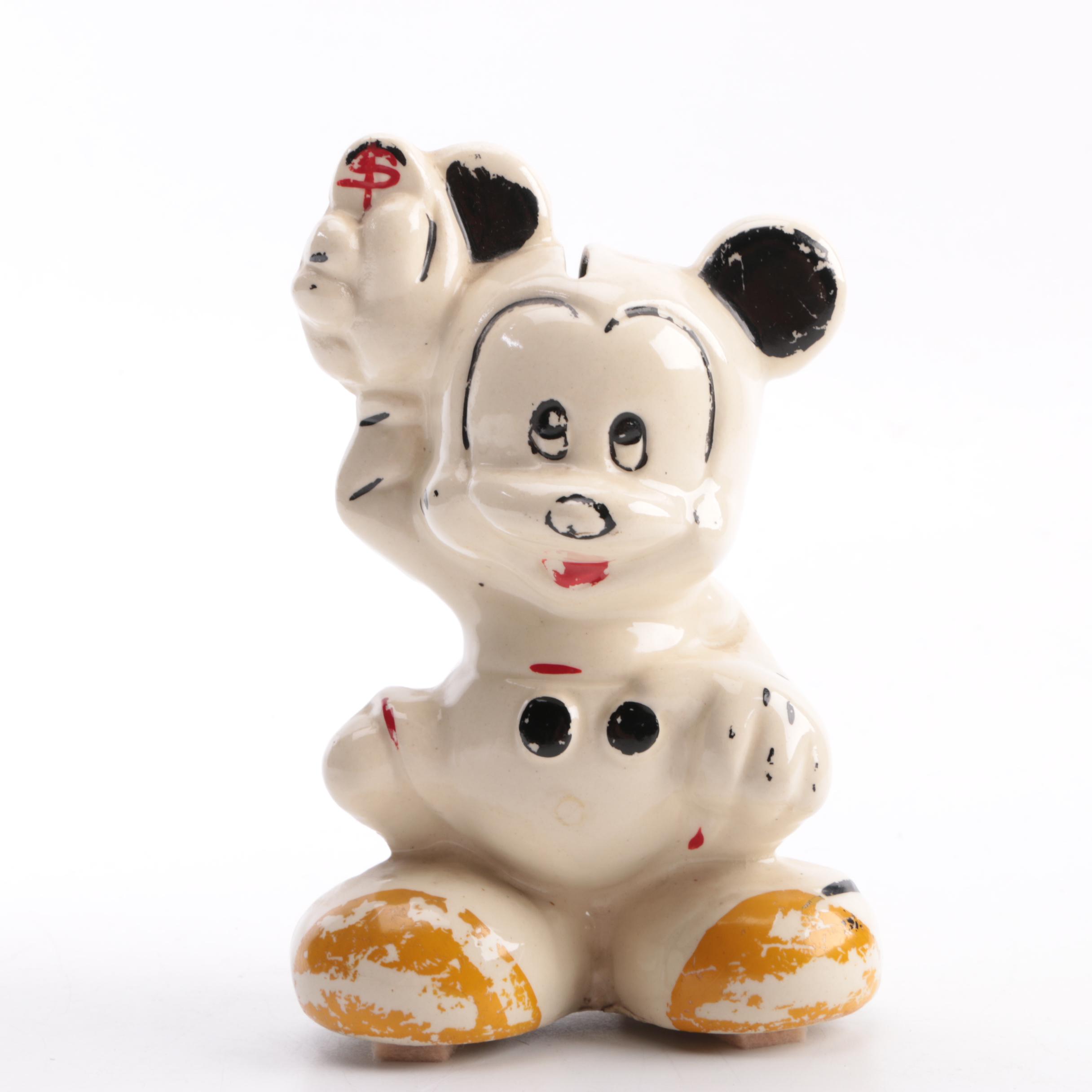 Mickey Mouse Ceramic Coin Bank