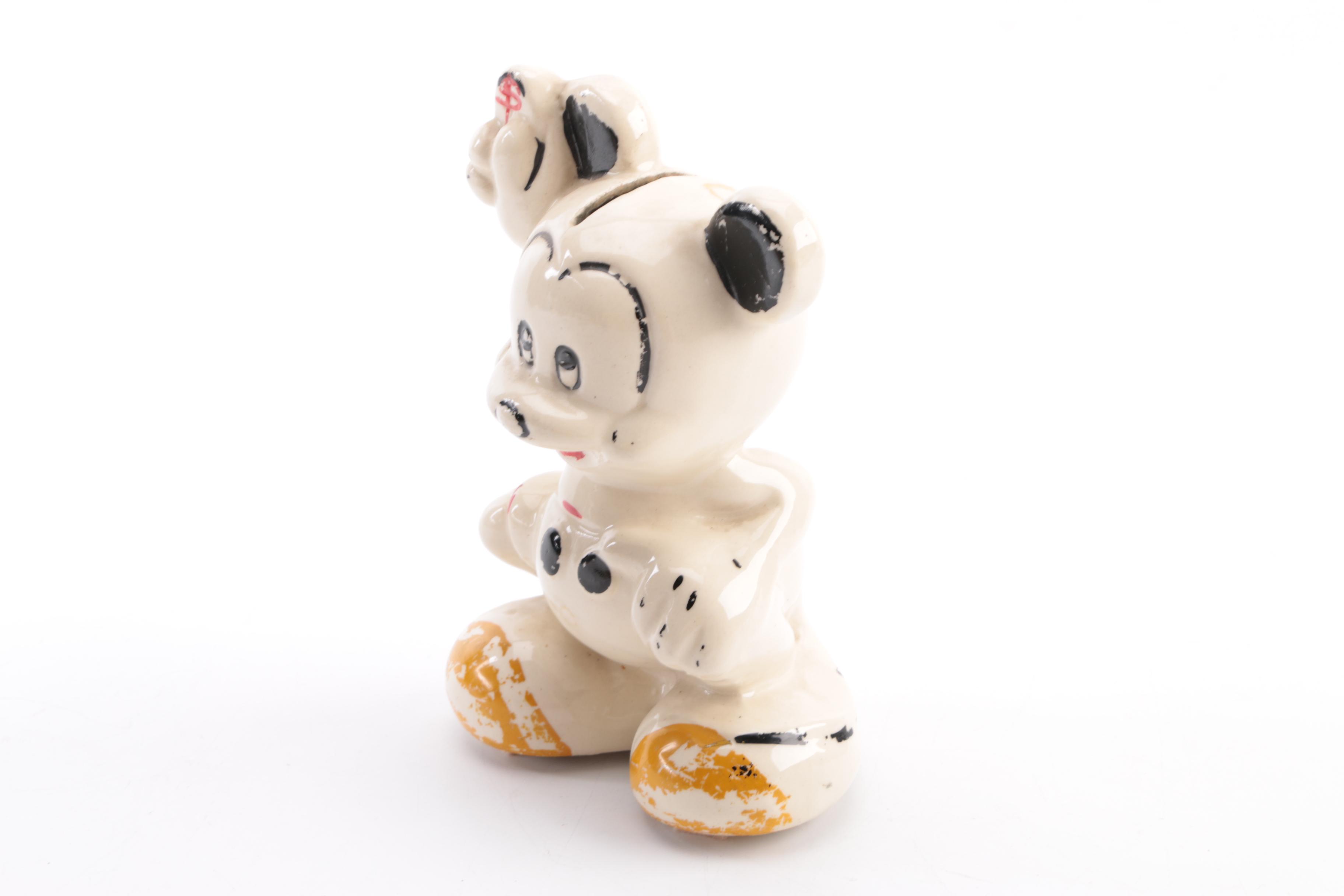Mickey Mouse Ceramic Coin Bank