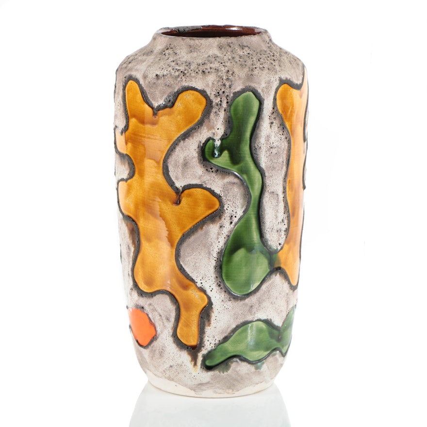 Scheurich Ceramic Fat Lava Floor Vase