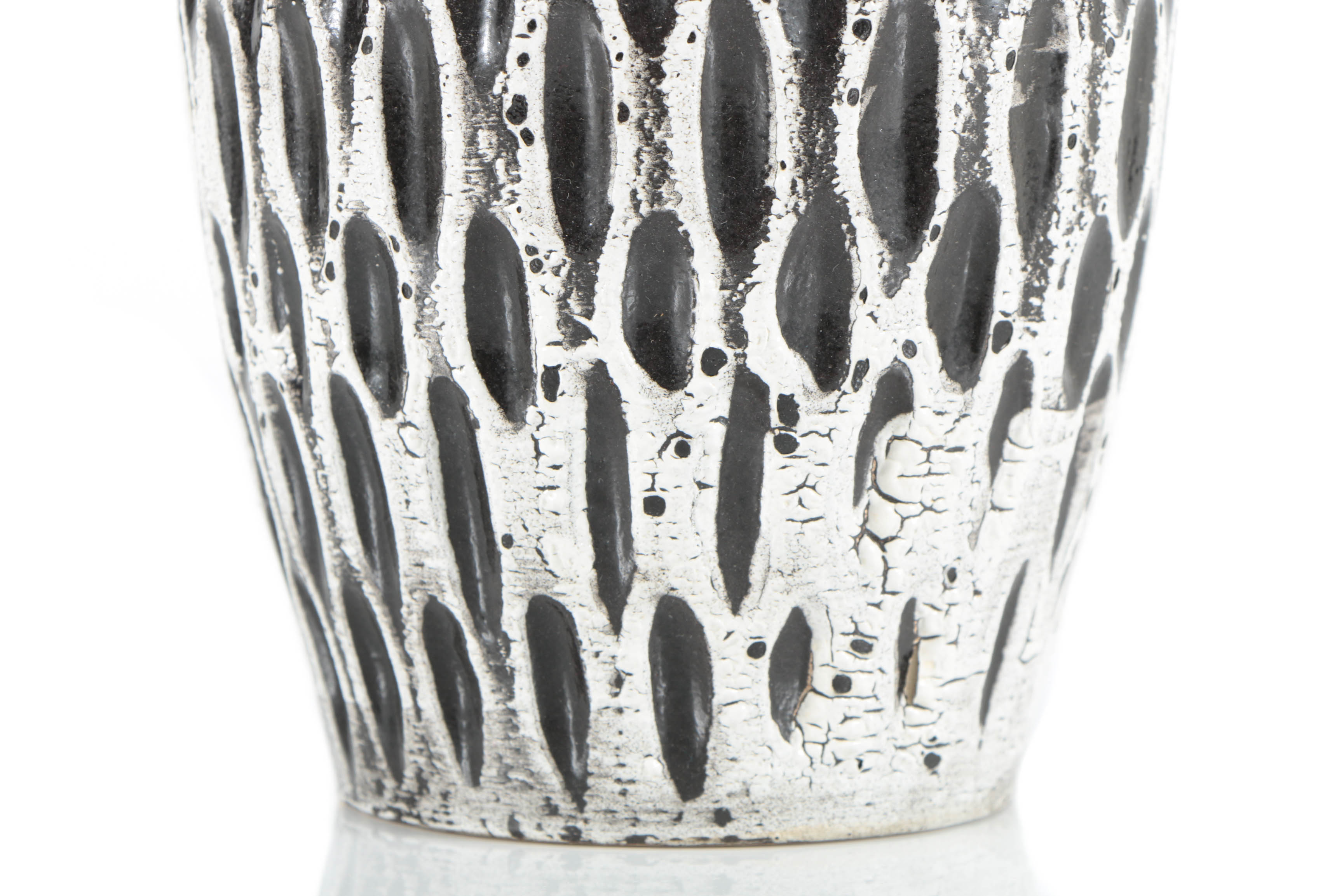 Scheurich Fat Lava Vase with Incised Pattern