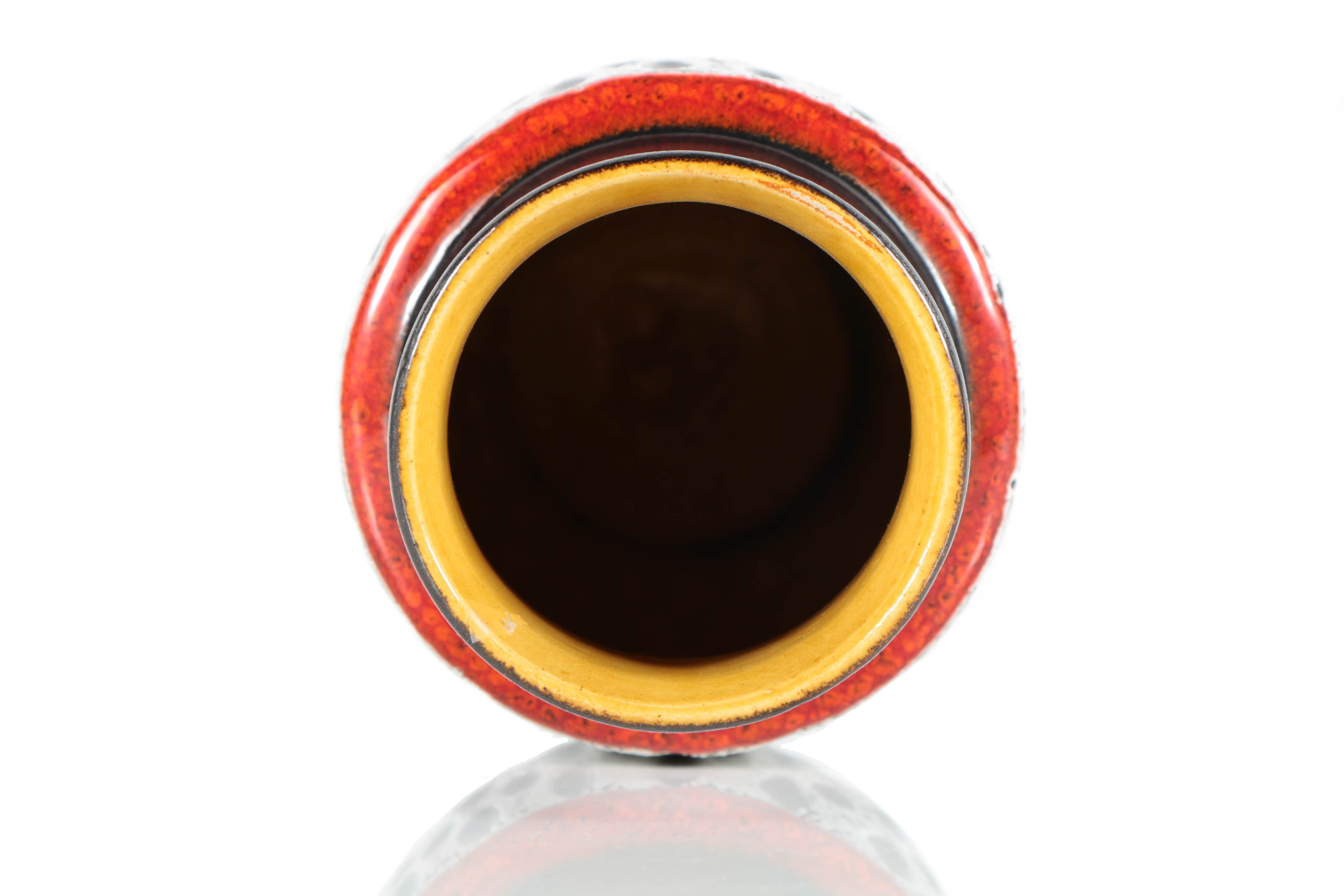 Scheurich Fat Lava Vase with Incised Pattern