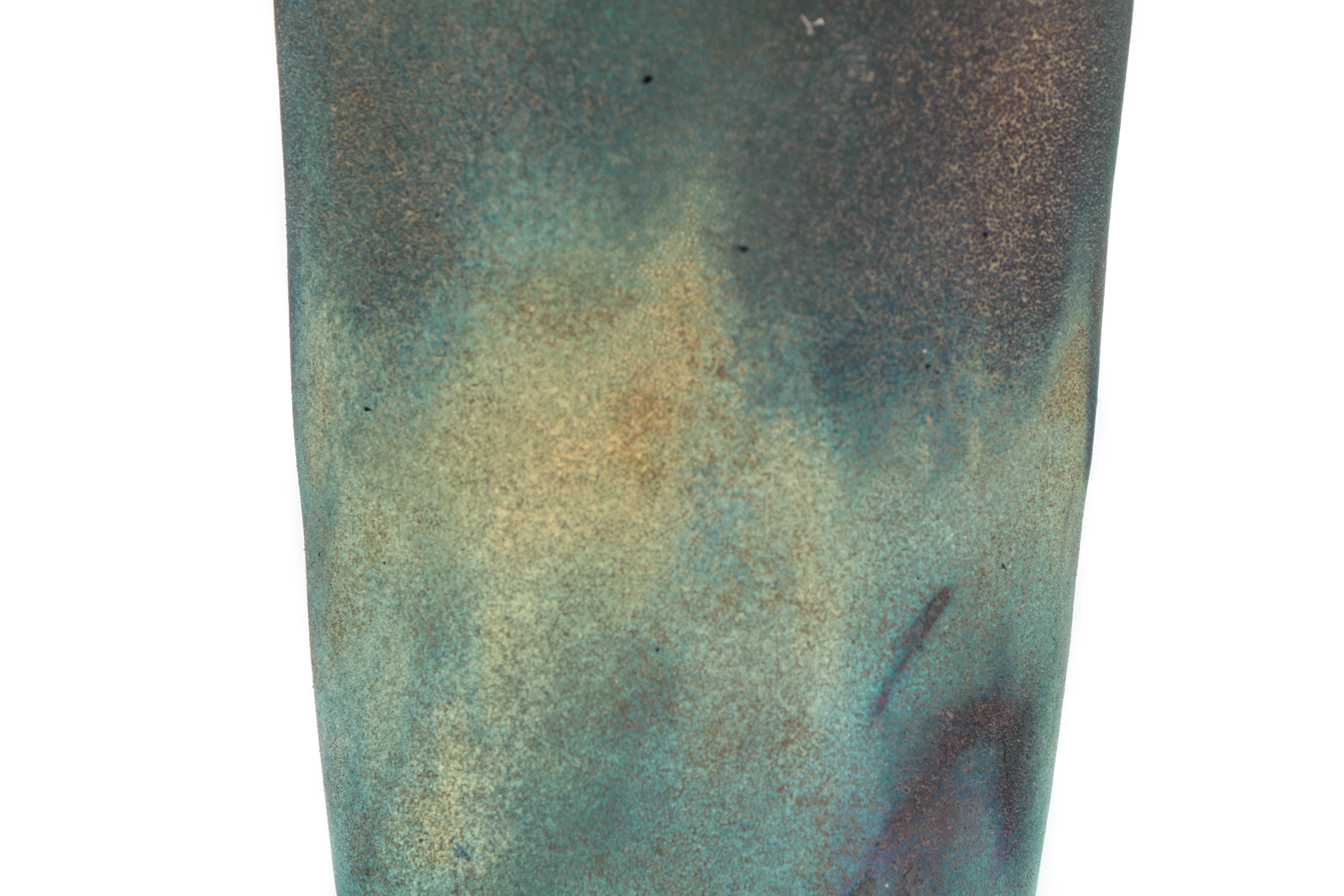 Hand Thrown Stoneware Raku Fired Ceramic Vase