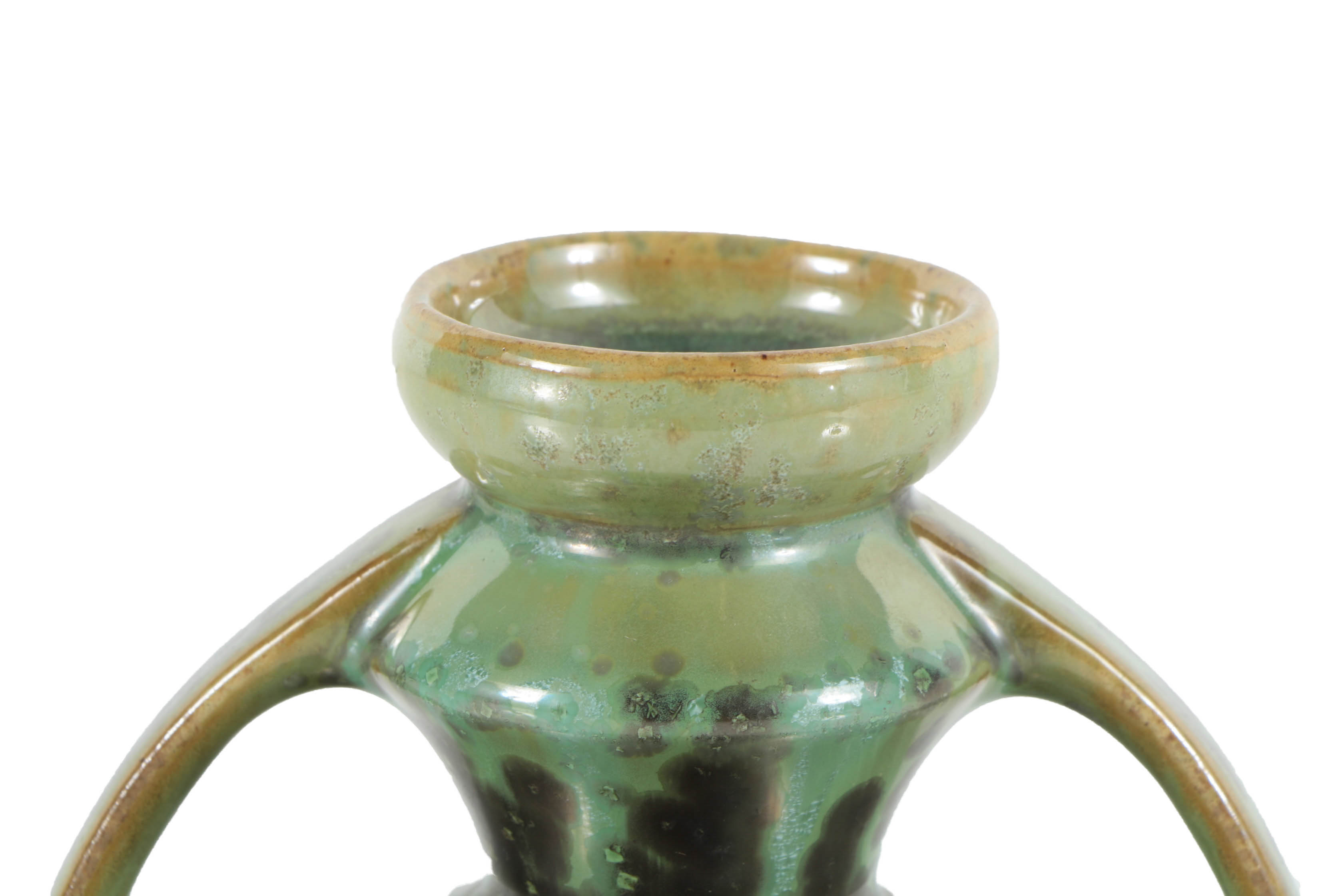 Fulper Double-Handled Ceramic Candle Holder