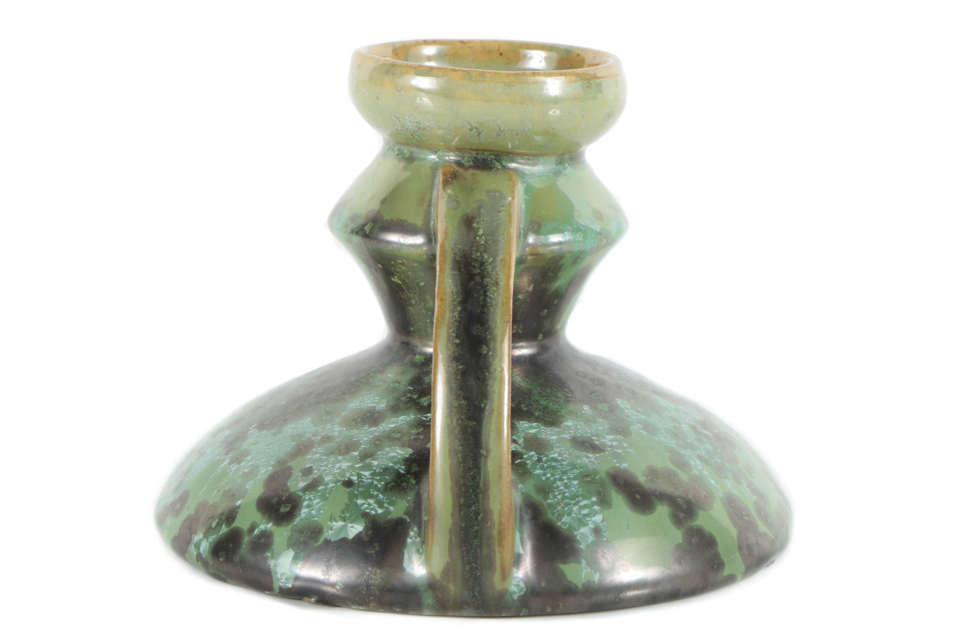 Fulper Double-Handled Ceramic Candle Holder