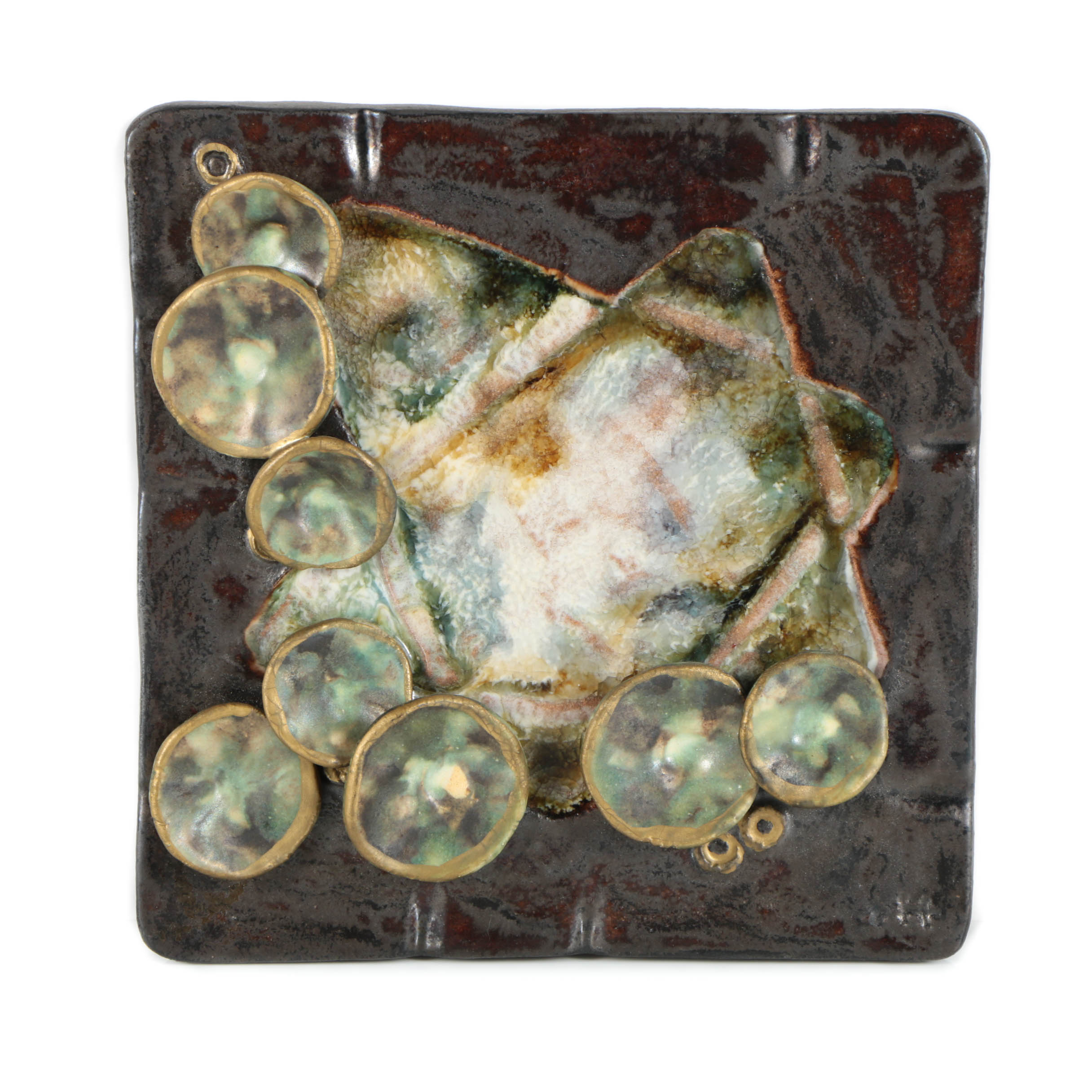 Mid Century Modern Style Ceramic Wall Plaque