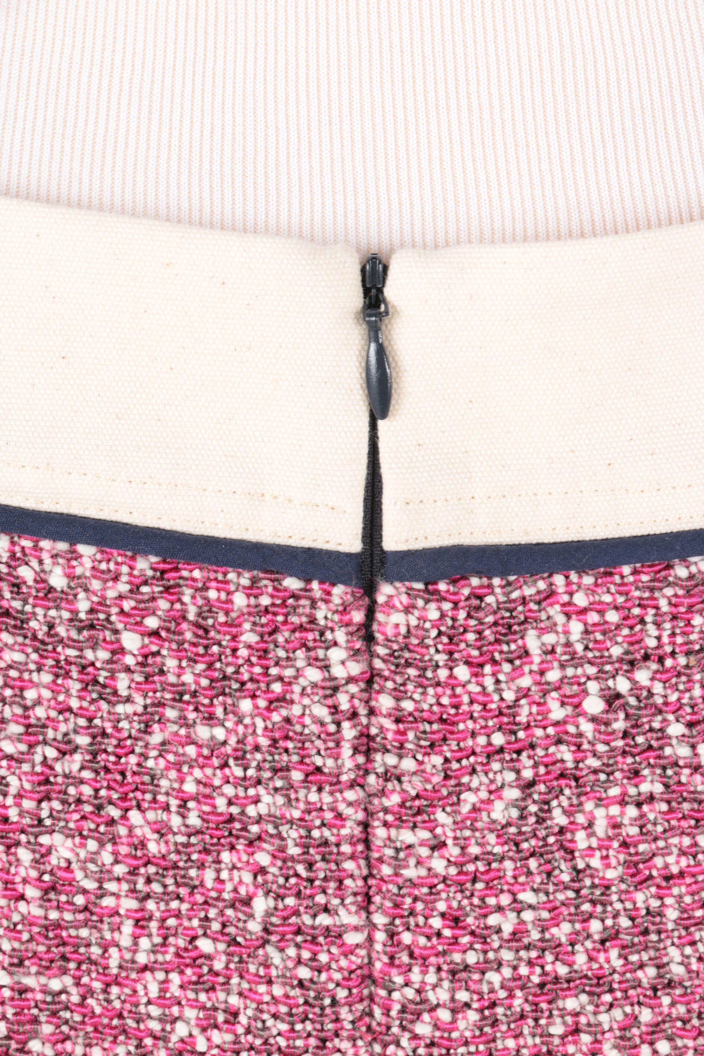 Tory Burch Tweed and Canvas Skirt