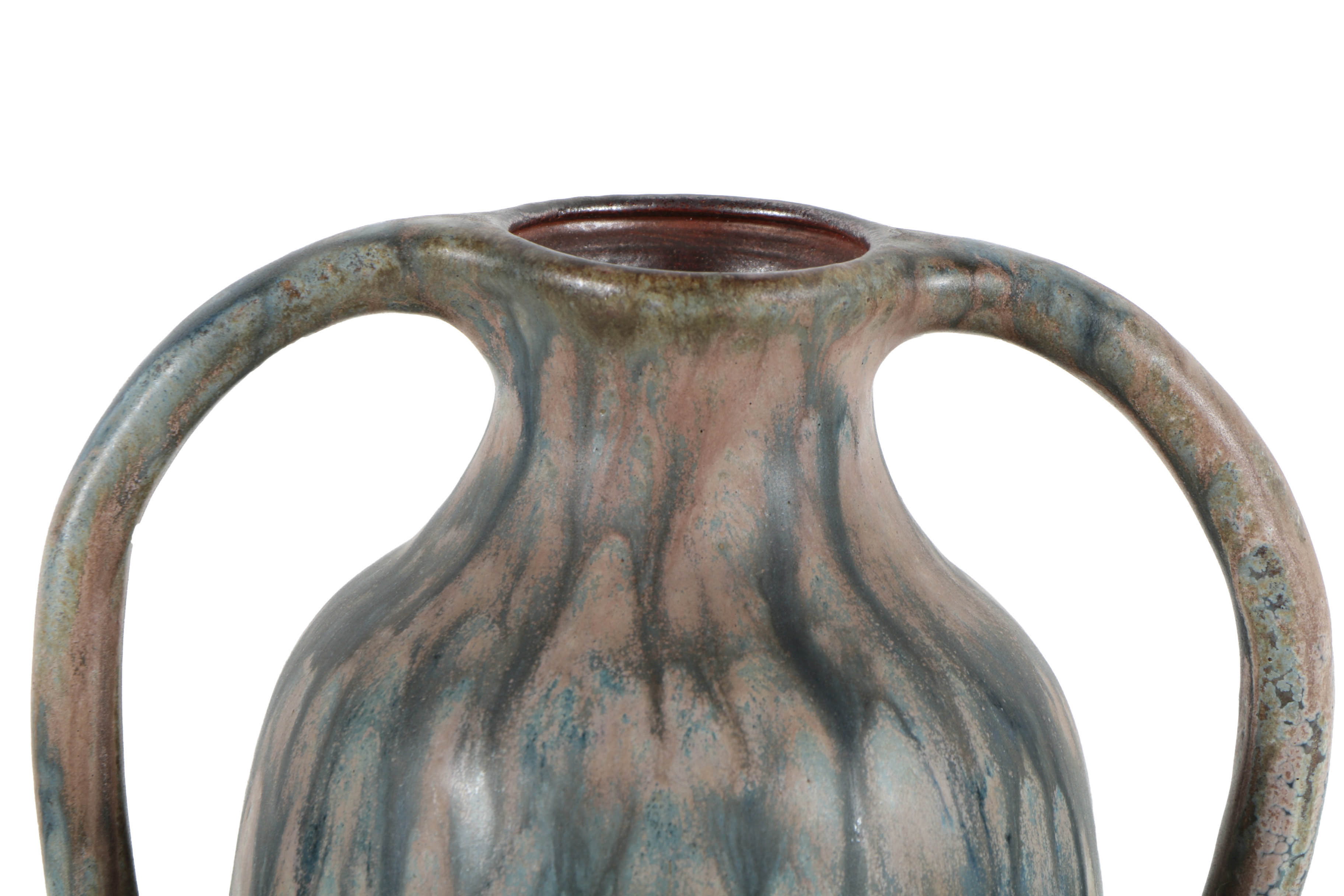 Hand Thrown Art Deco Belgian Gray Urn