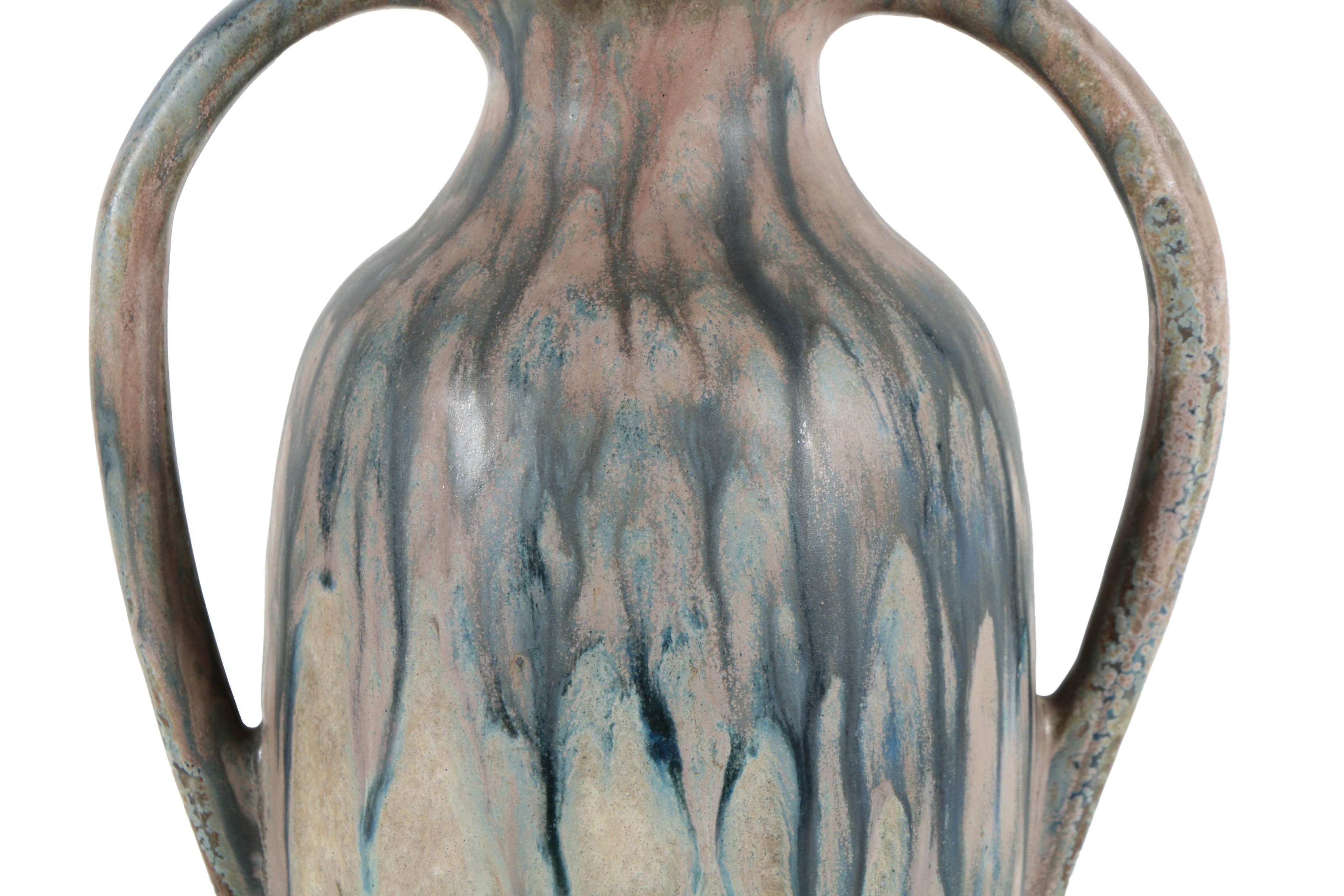 Hand Thrown Art Deco Belgian Gray Urn