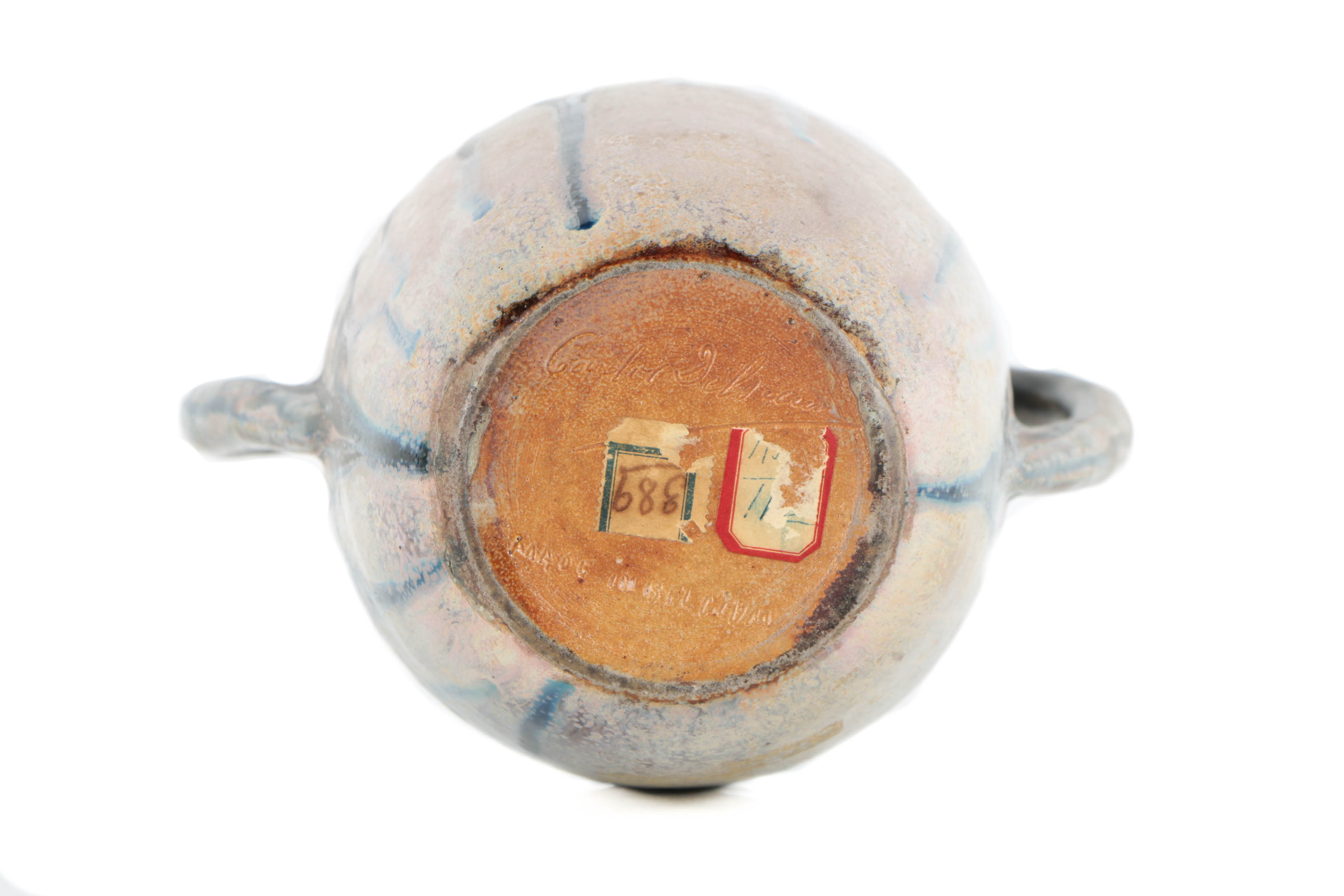 Hand Thrown Art Deco Belgian Gray Urn