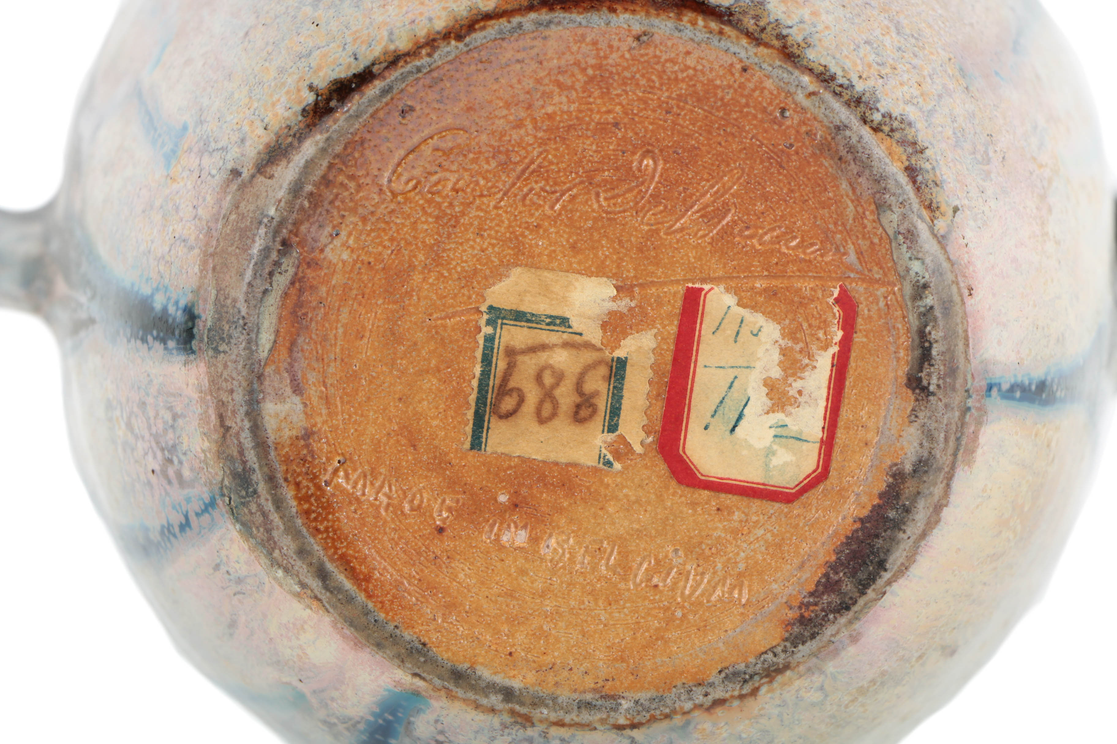 Hand Thrown Art Deco Belgian Gray Urn