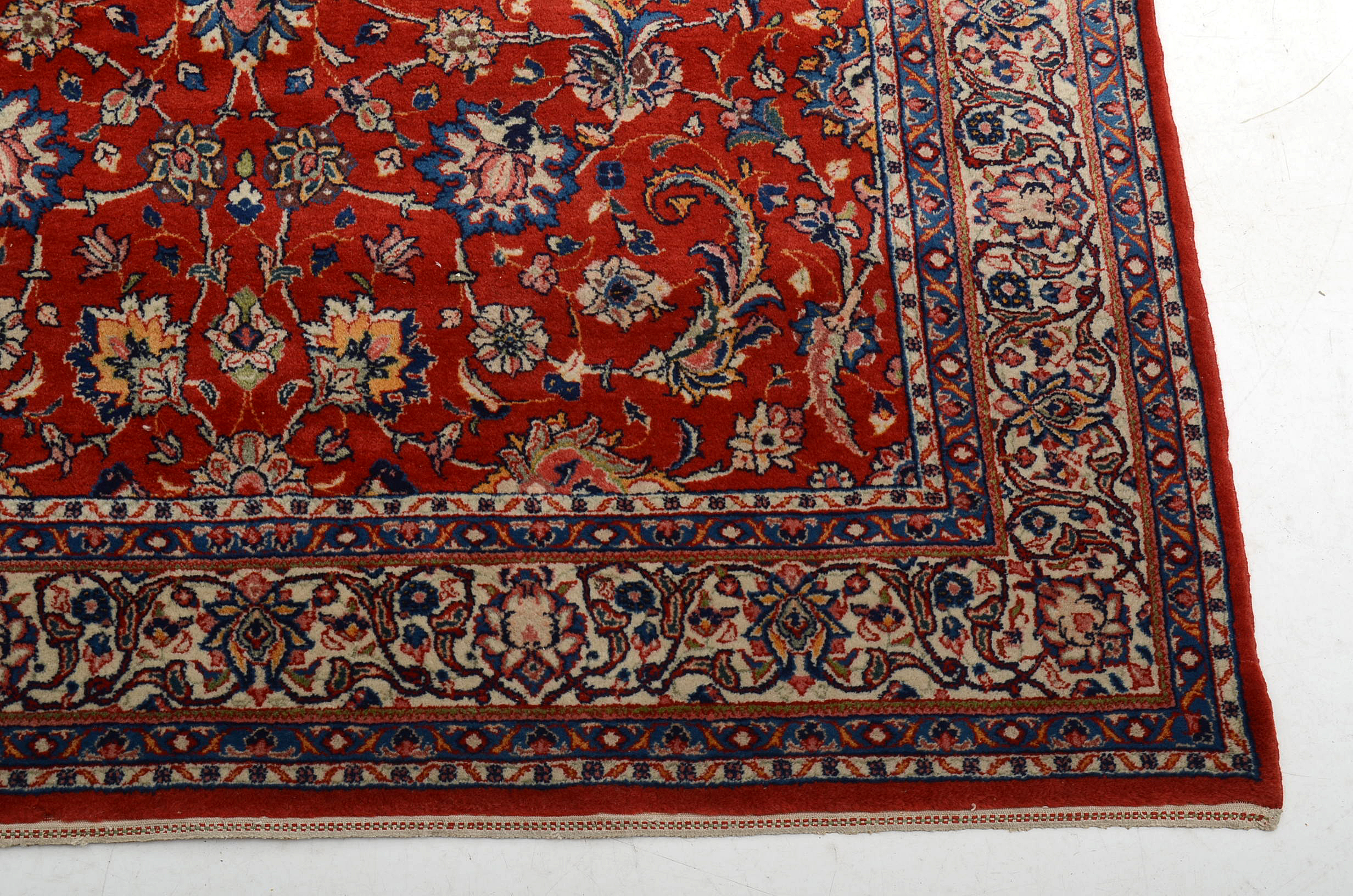 Hand Knotted Mashhad Wool Area Rug