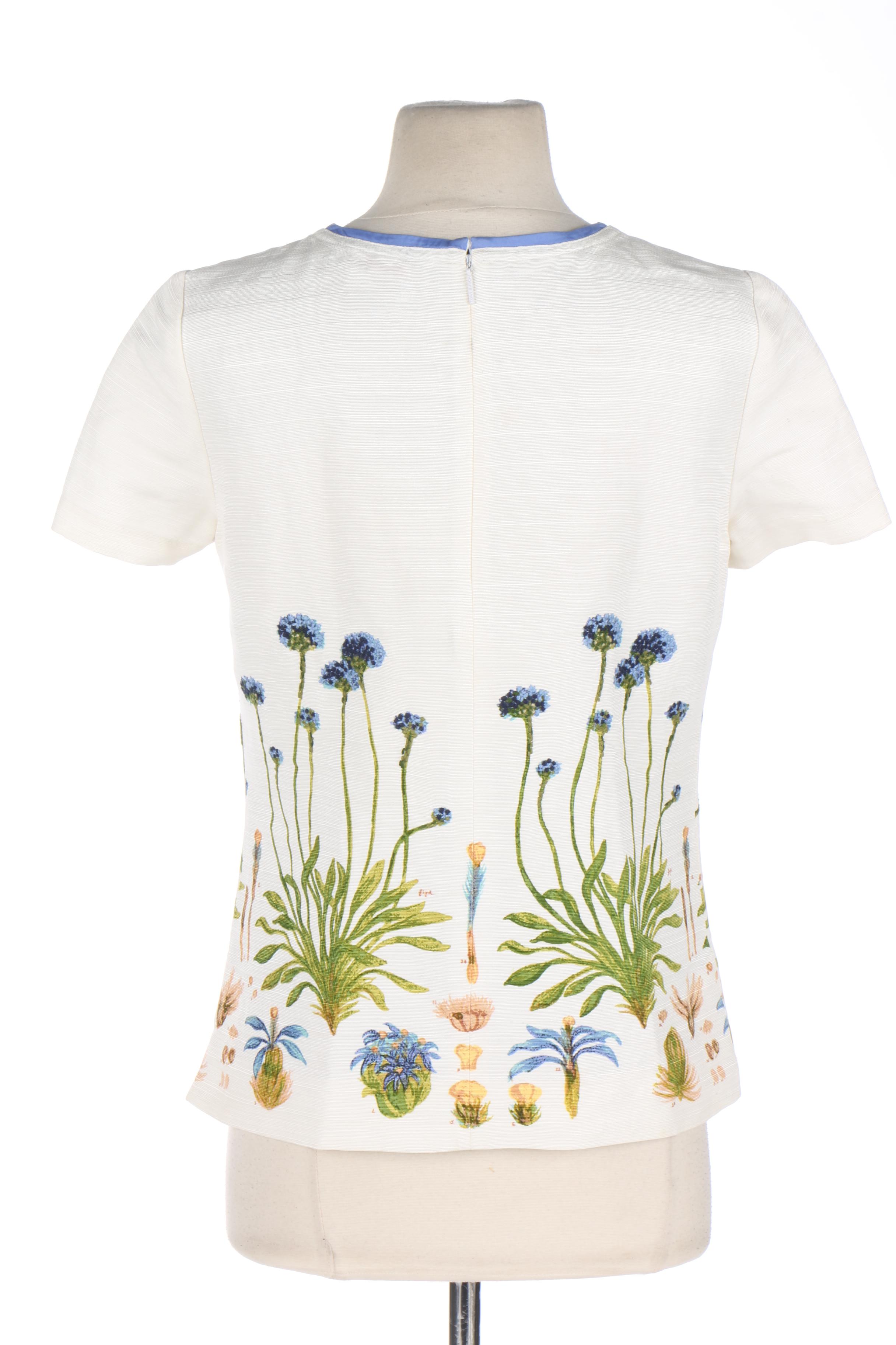 Linen Silk Blend Tory Burch Floral Top