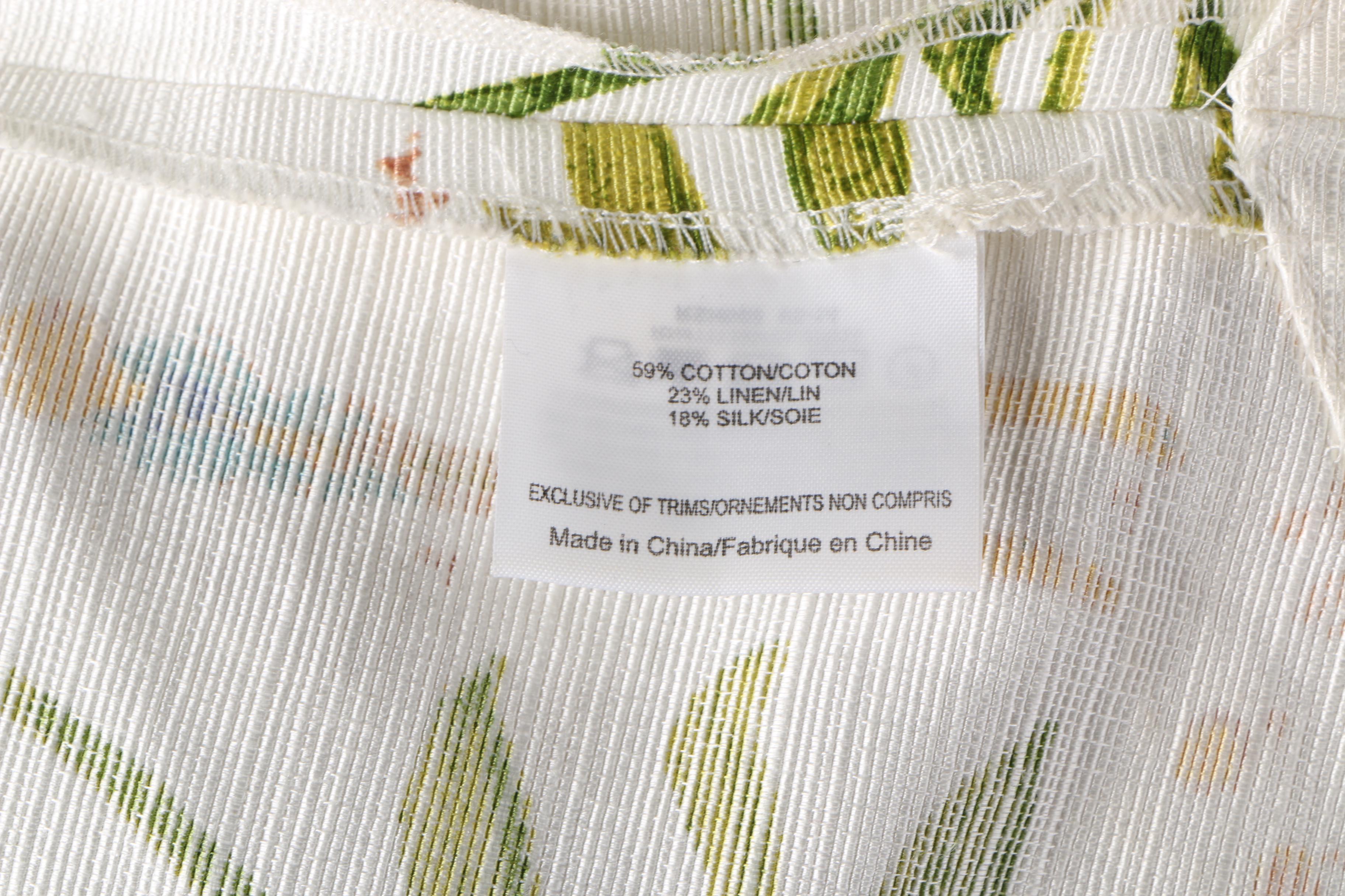 Linen Silk Blend Tory Burch Floral Top