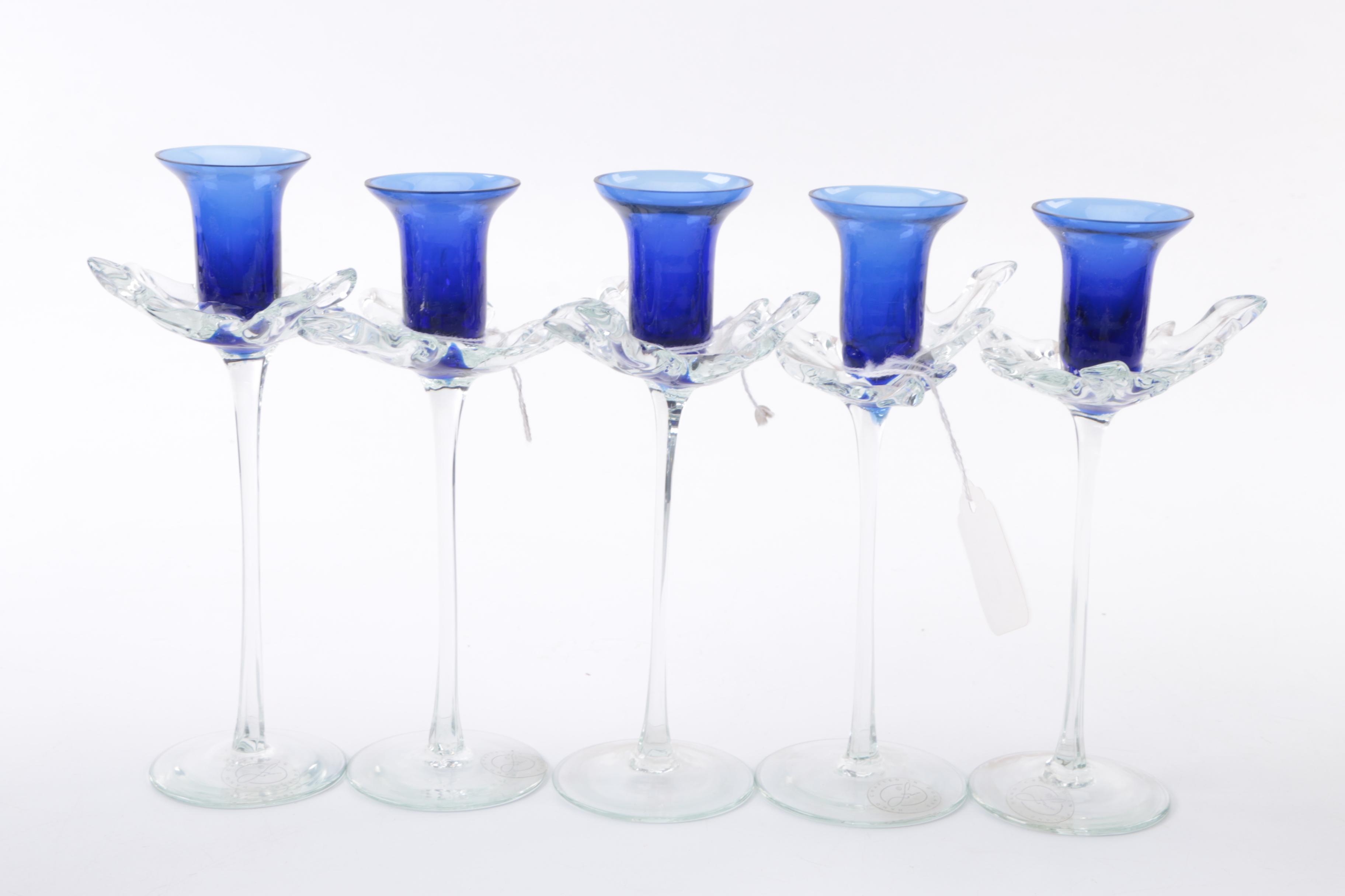 Collection of Glass Candle Holders
