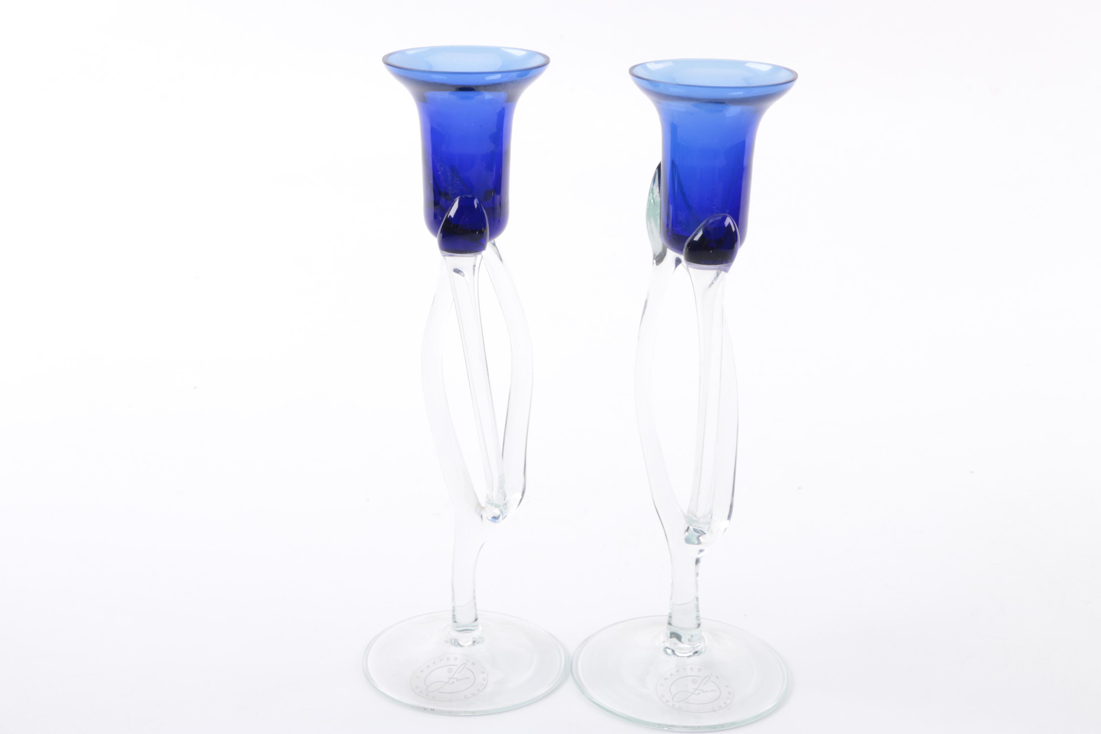 Collection of Glass Candle Holders