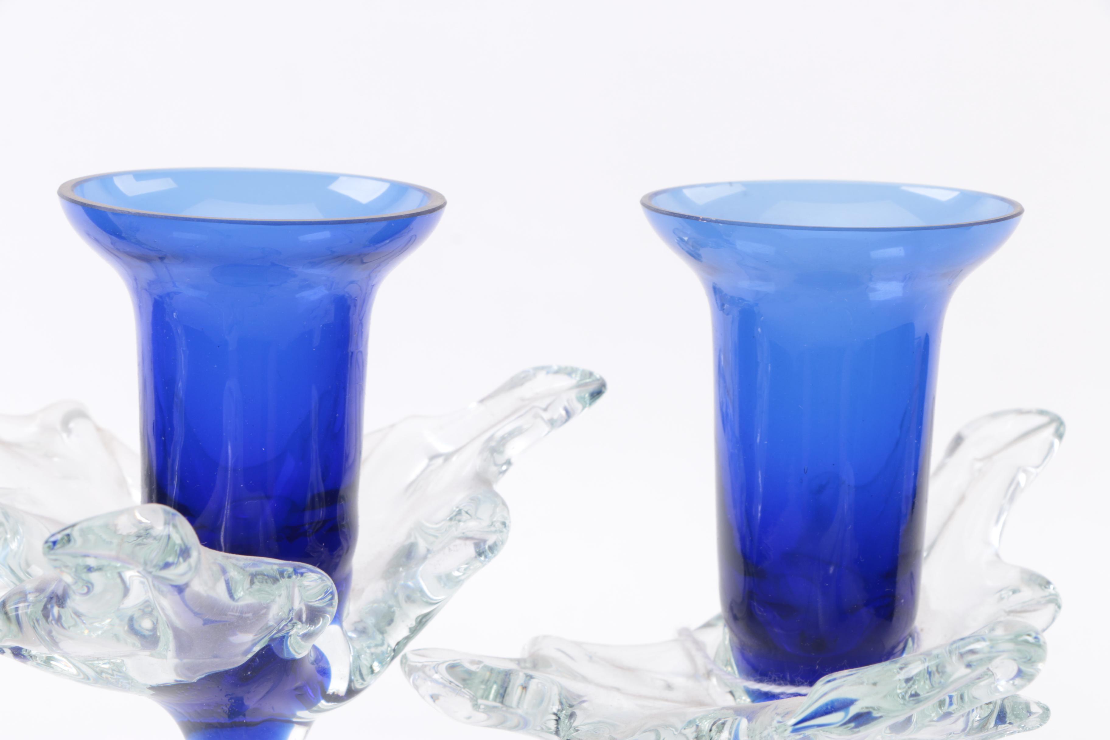 Collection of Glass Candle Holders