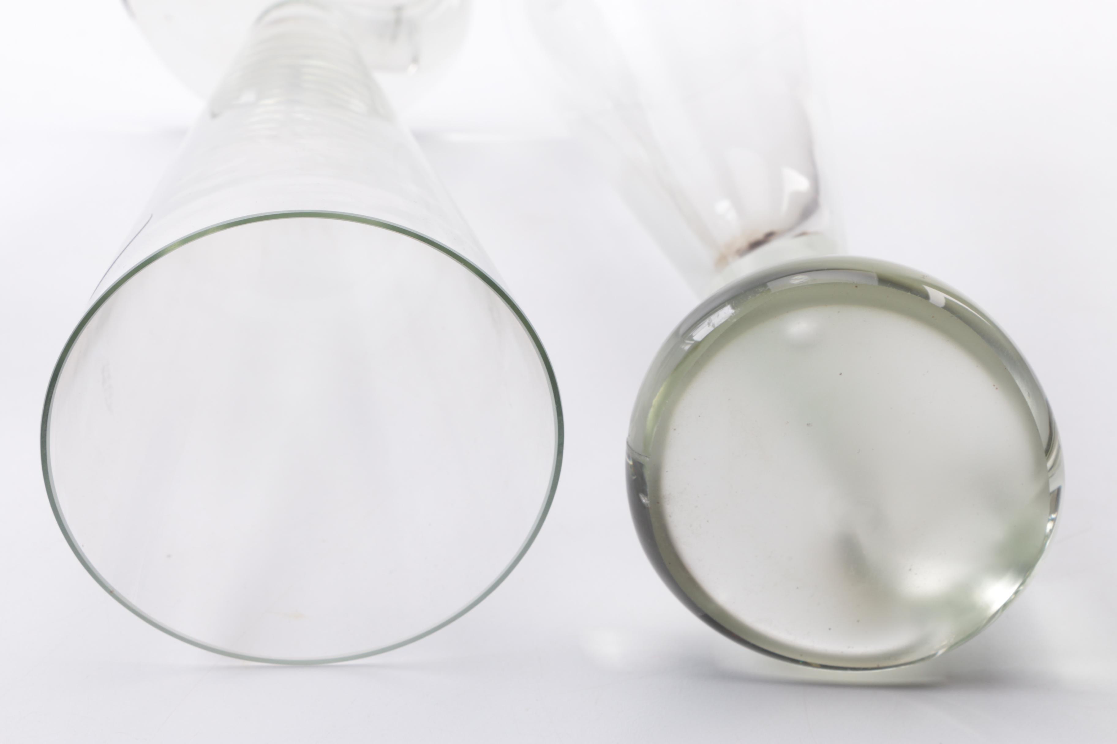 Set of Four Polish Hand Blown Plisner Glasses