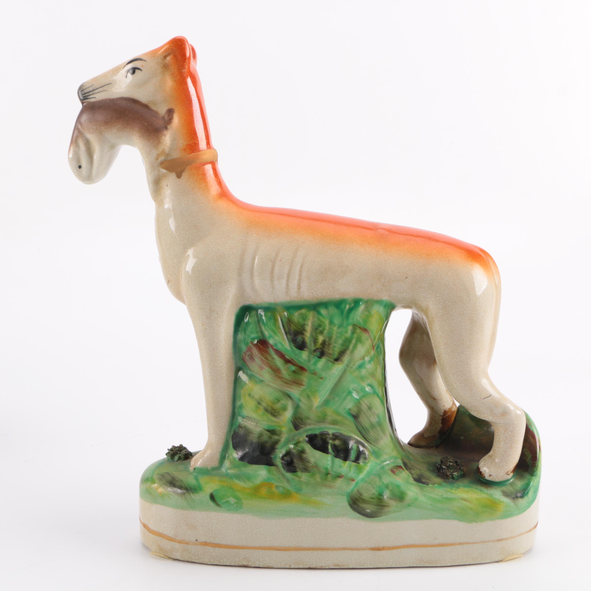 Staffordshire Style Hunting Dog Figurine