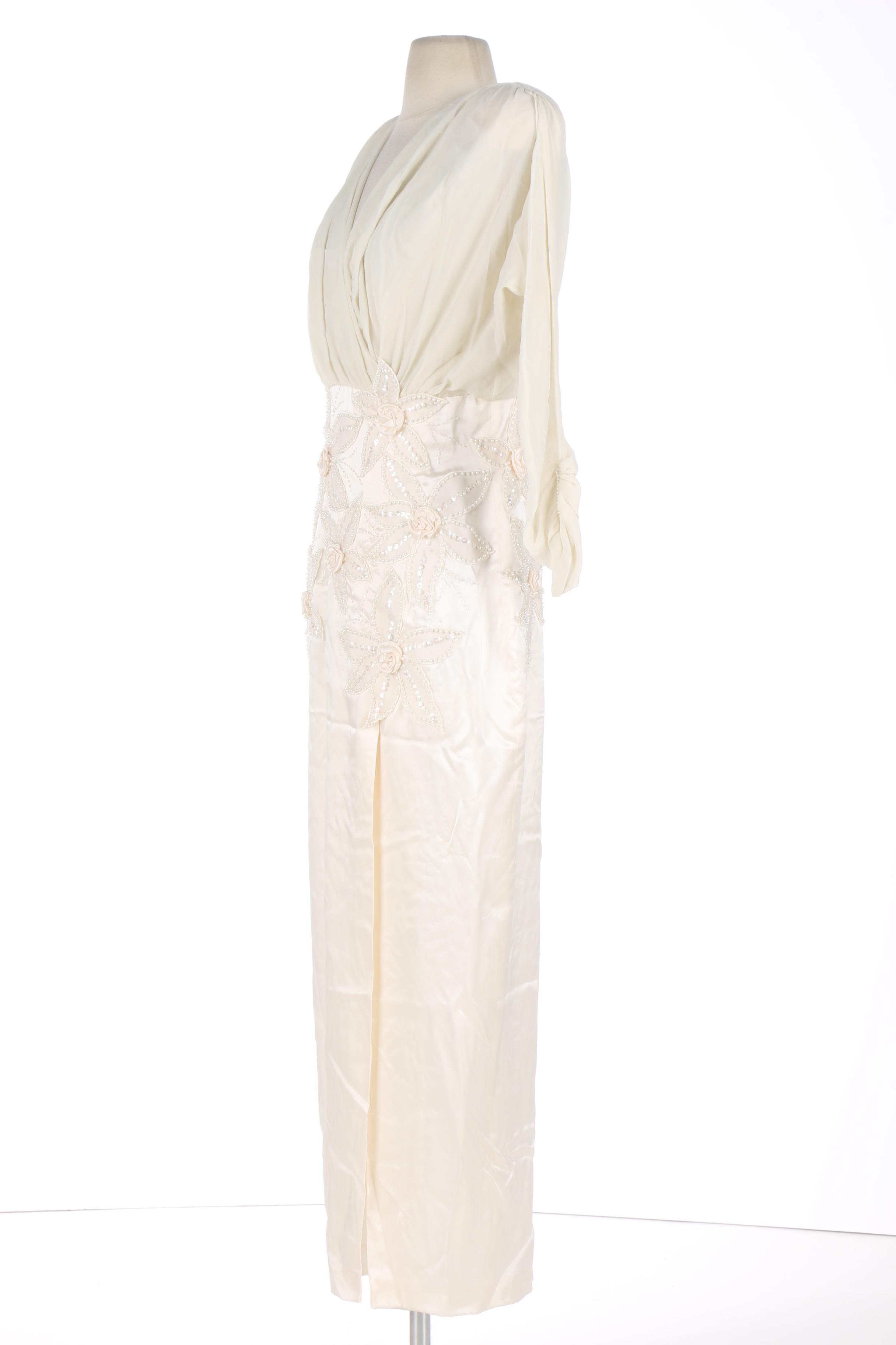 Nikki Embellished Silk Evening Gown by Nikki