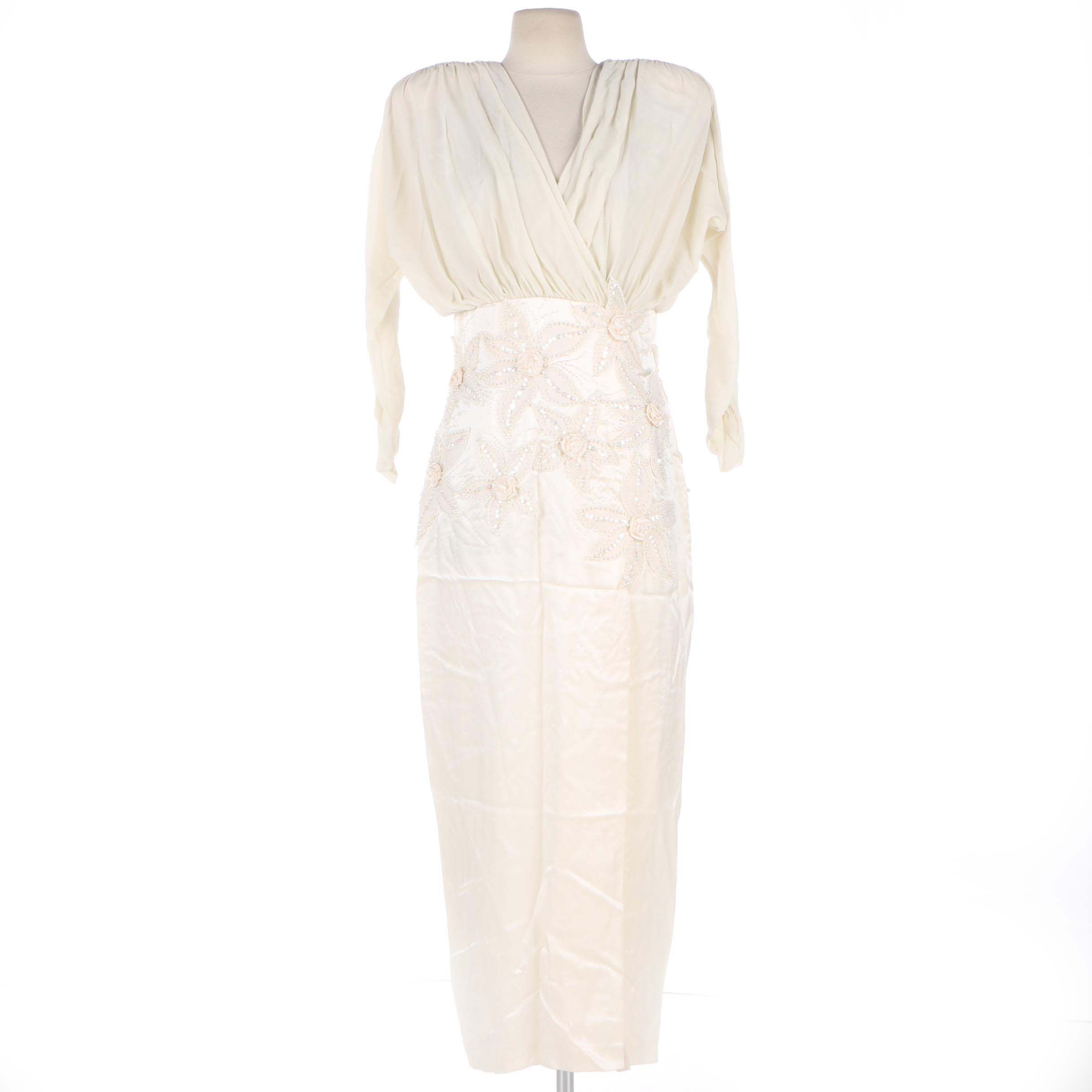 Nikki Embellished Silk Evening Gown by Nikki