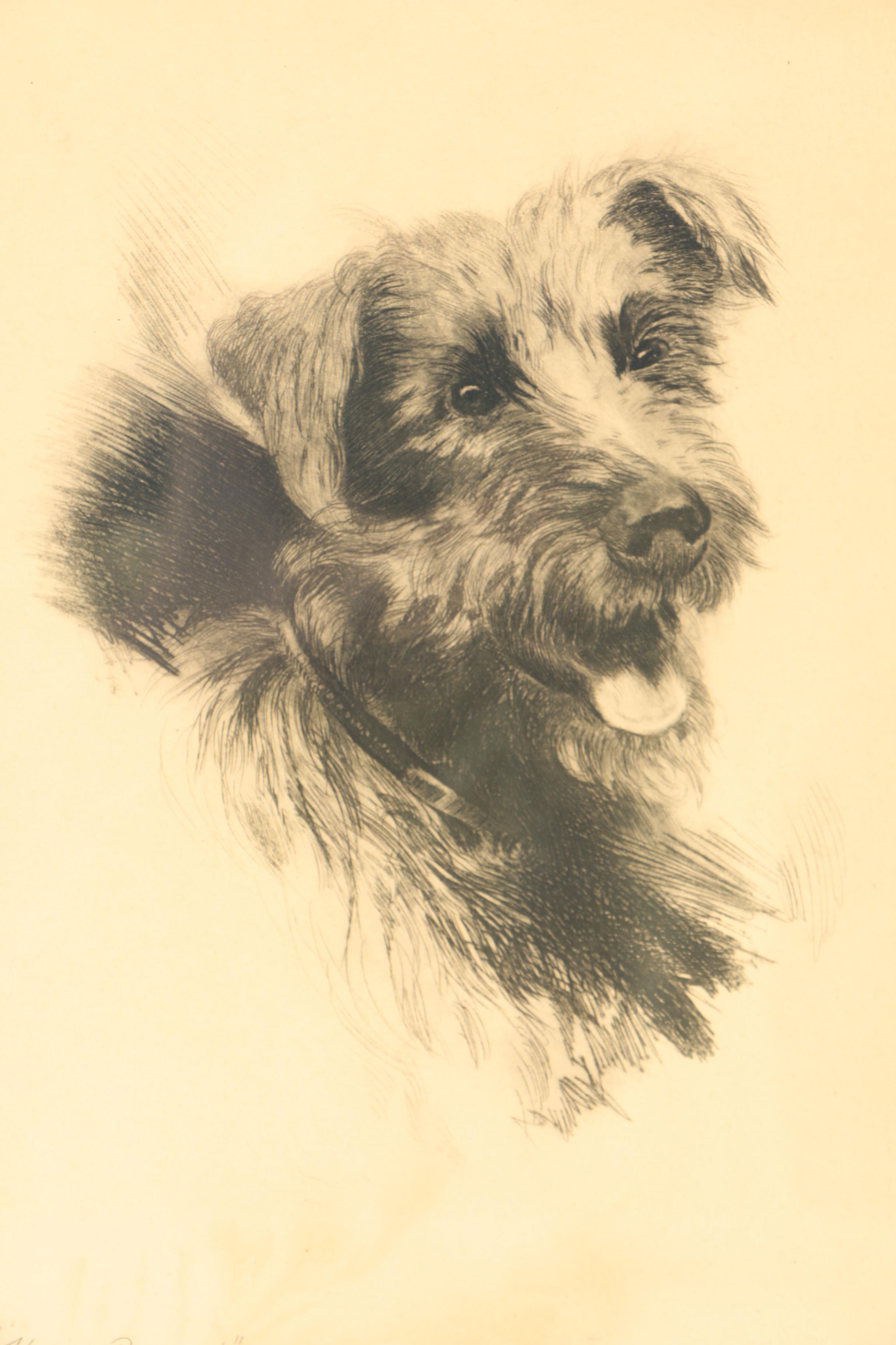 Frank Farkas Etching "Here Rover!"