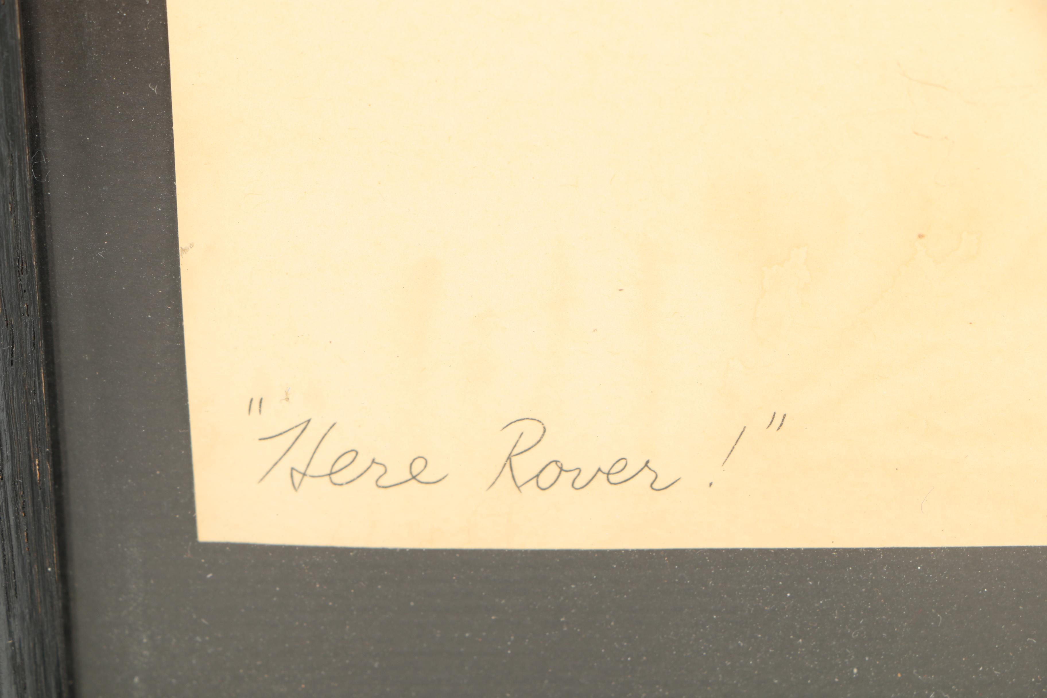 Frank Farkas Etching "Here Rover!"